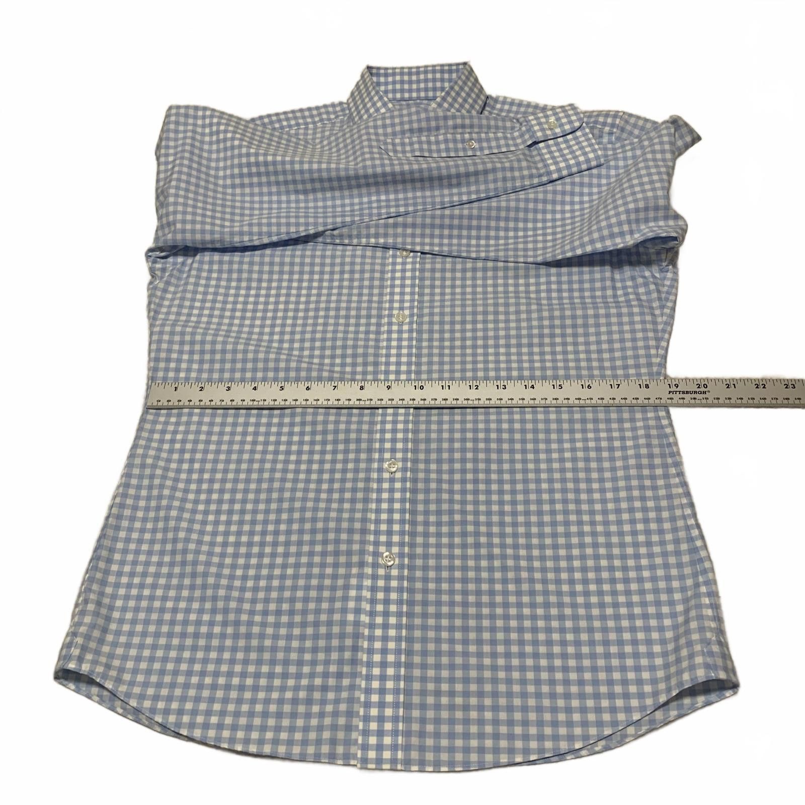 Proper Cloth Proper Cloth Men's Small Light Blue Check Dress Shirt Size US S / EU 44-46 / 1 - 8 Thumbnail