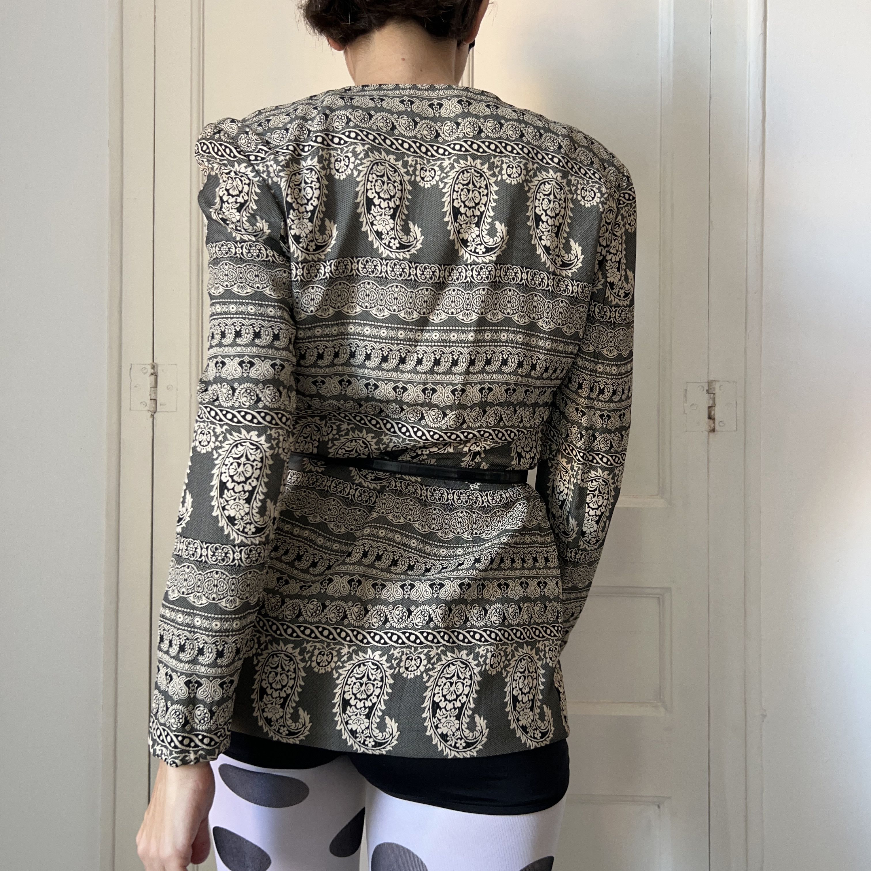 Vintage Vintage 90s Paisley Blazer Size M / US 6-8 / IT 42-44 - 2 Thumbnail