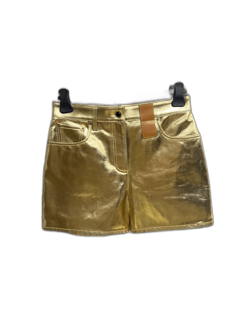 Louis Vuitton Golden Metallic Shorts Size 40-2506