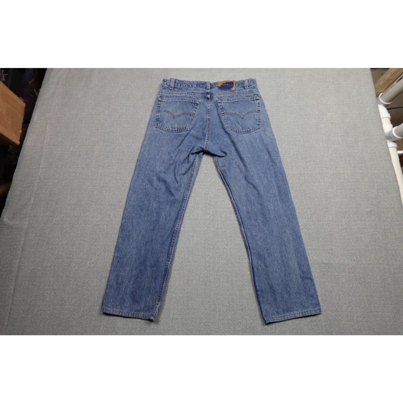 Levi's Levi's 505 Jeans Mens 36x32 Blue Regular Fit Straight Leg Light Wash Vintage Size US 36 / EU 52 - 6 Thumbnail