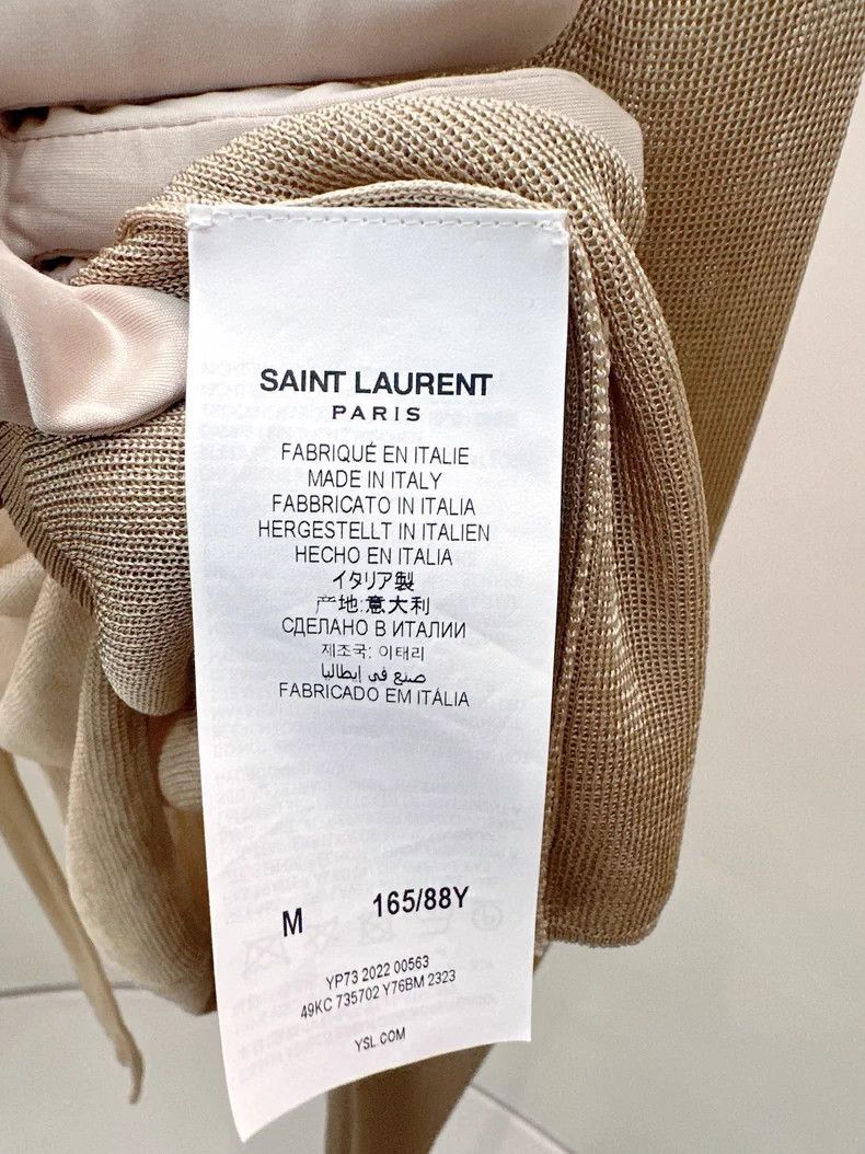 Saint Laurent Paris Saint Laurent Paris Khaki Undershirt Size M / US 6-8 / IT 42-44 - 4 Thumbnail