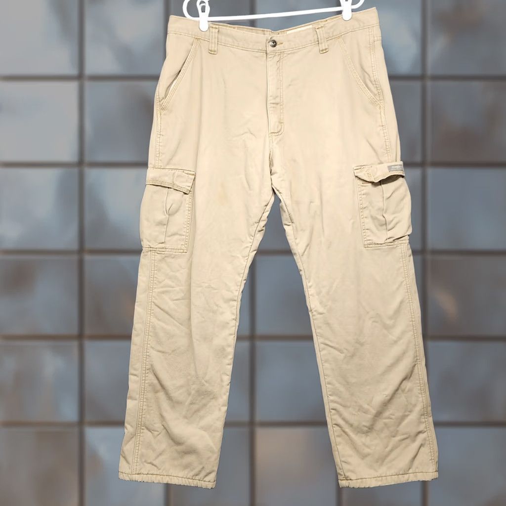 Wrangler Wrangler Pants Mens 36 Beige Fleece Lined Cargo 36x30 Workwear Winter Tagged 38x32 Size US 36 / EU 52 - 1 Thumbnail