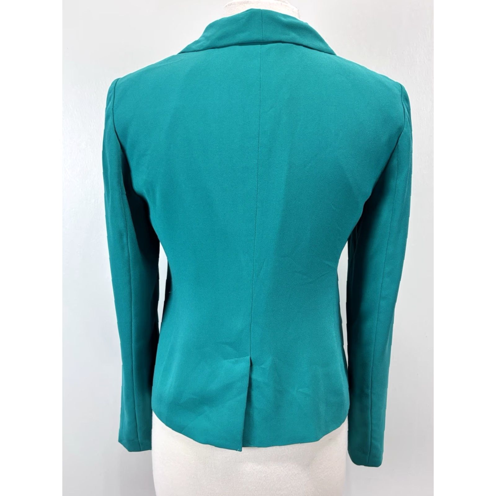Ann Taylor VINTAGE Ann Taylor LOFT Blazer Jacket Small Women’s Teal Green Open Front Lined Classic Career Size S / US 4 / IT 40 - 3 Thumbnail