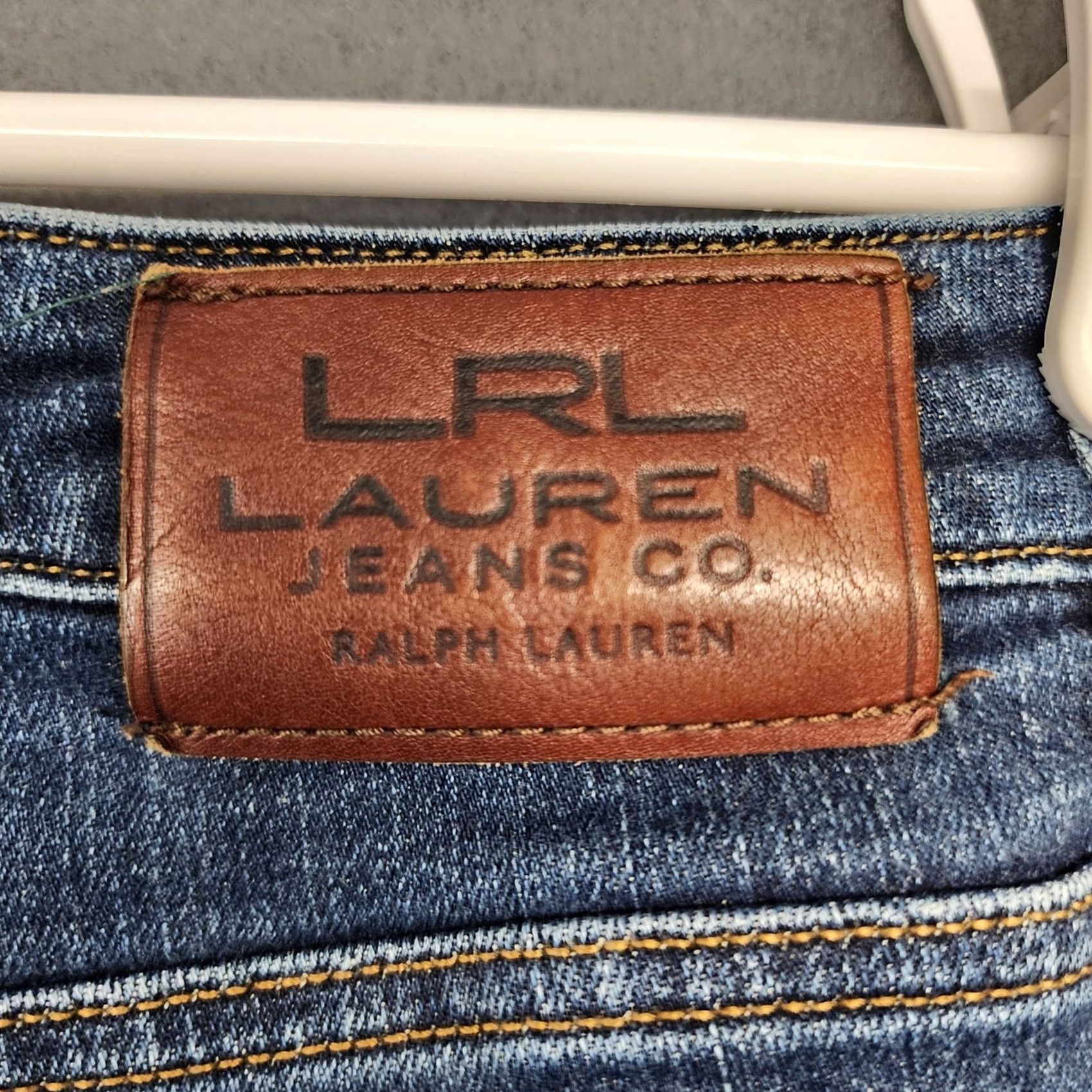 Ralph Lauren VINTAGE Ralph Lauren Jeans Co LRL Women 14W Blue Denim Stretch Mid Rise Straight Leg Size 25" / US 0 / IT 36 - 5 Thumbnail