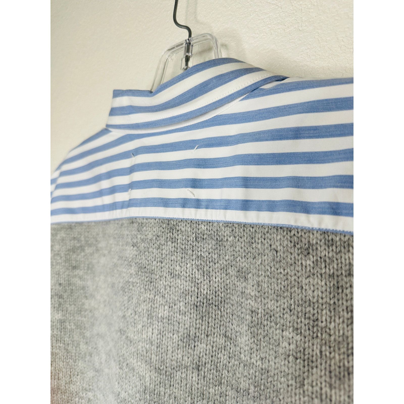 Maison Margiela Maison Margiela Distressed Gray Vest Layered Stripe Shirt Size L / US 10 / IT 46 - 8 Thumbnail