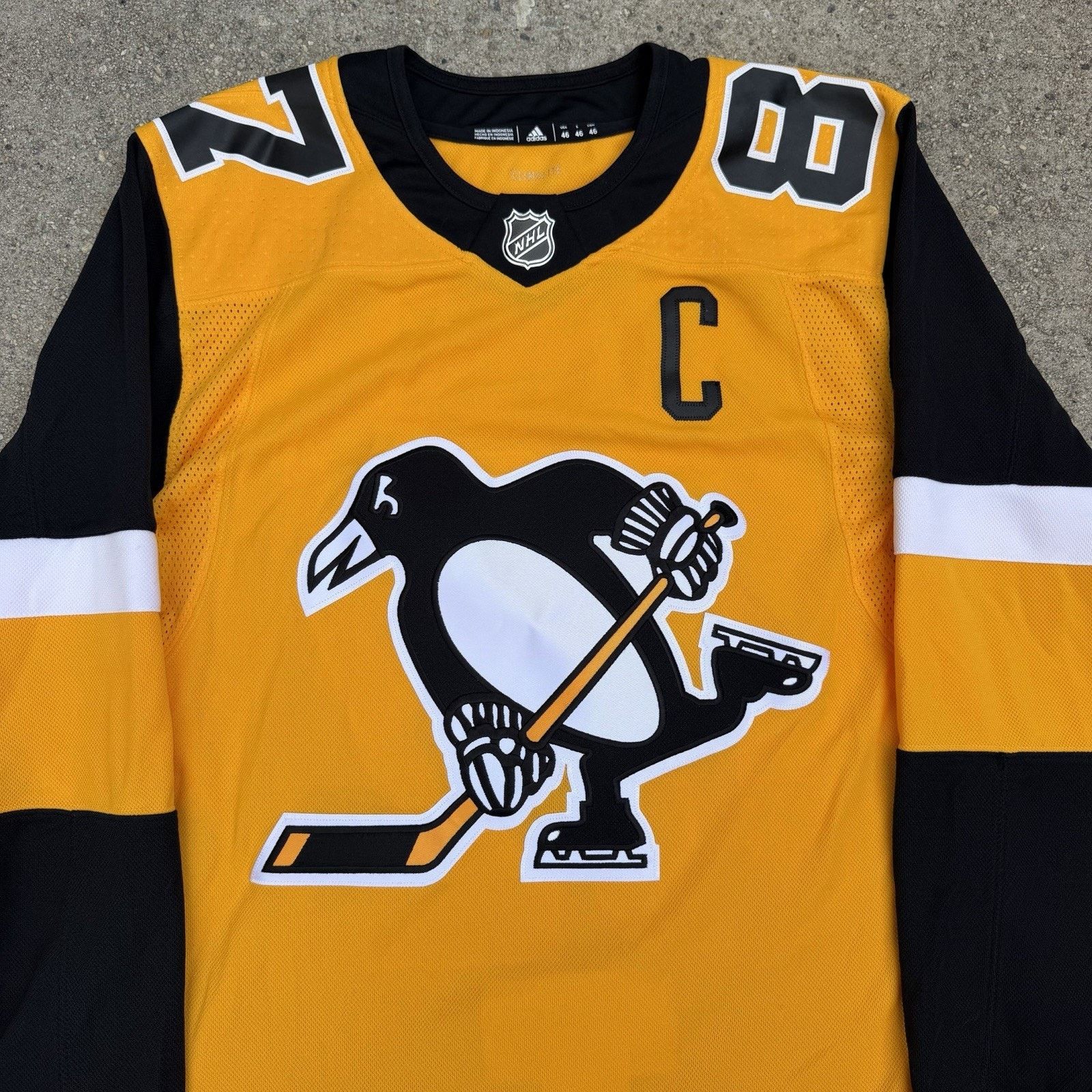 Adidas × NHL NWT Adidas Pittsburgh Penguins Sidney Crosby Jersey Sz 46 Size US L / EU 52-54 / 3 - 4 Thumbnail
