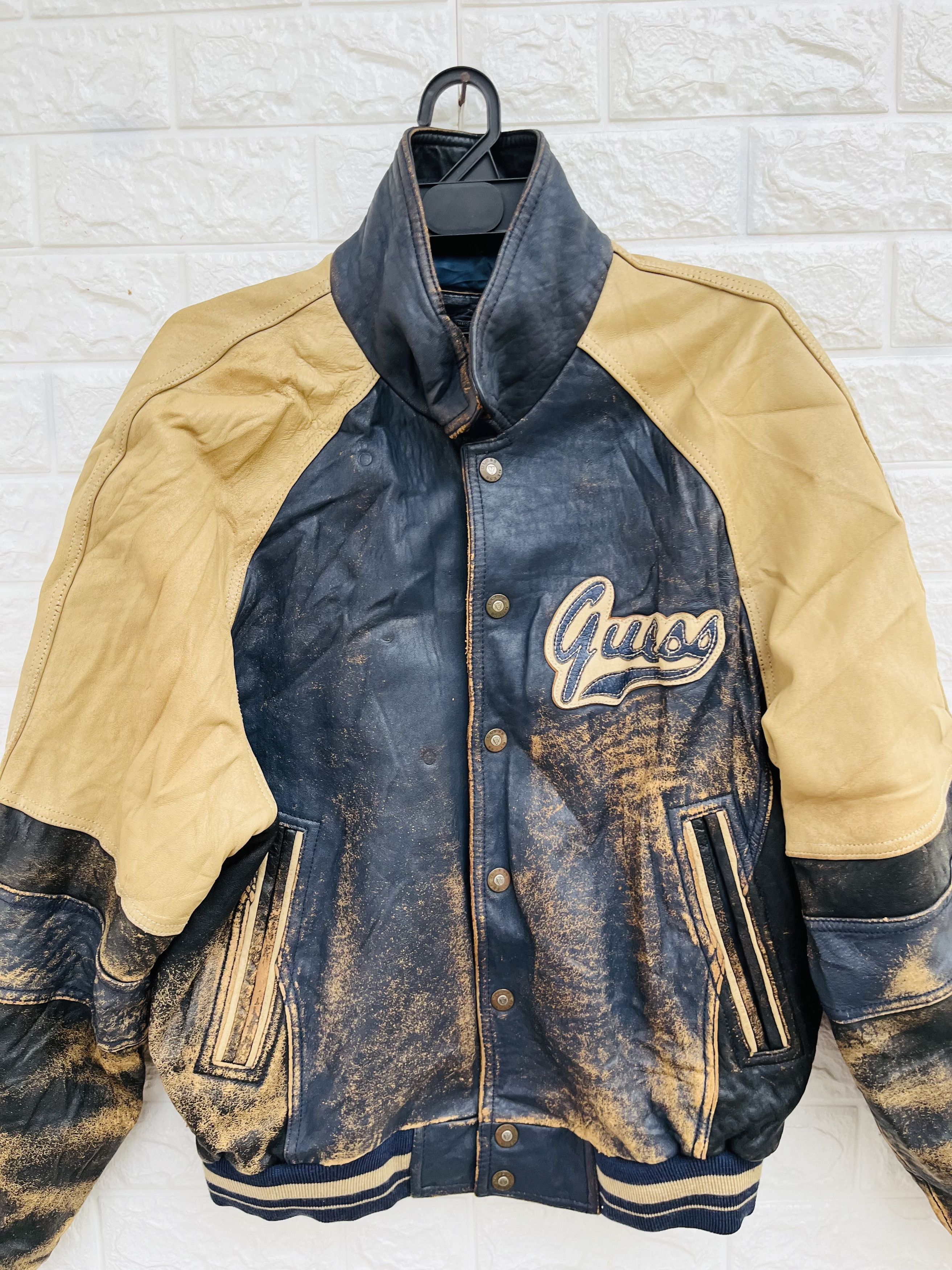 Guess Vintage Guess Hip Hop Streetwear FashionStyle Leather Jacket Size US L / EU 52-54 / 3 - 3 Thumbnail