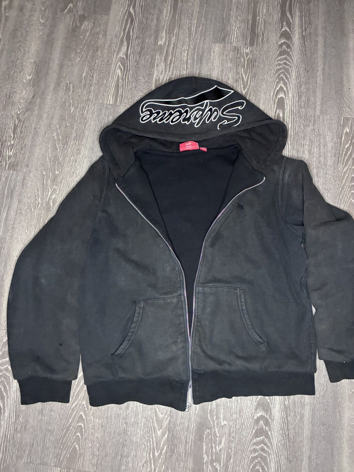 Supreme supreme script logo zip up hoodie Size US L / EU 52-54 / 3 - 1 Thumbnail