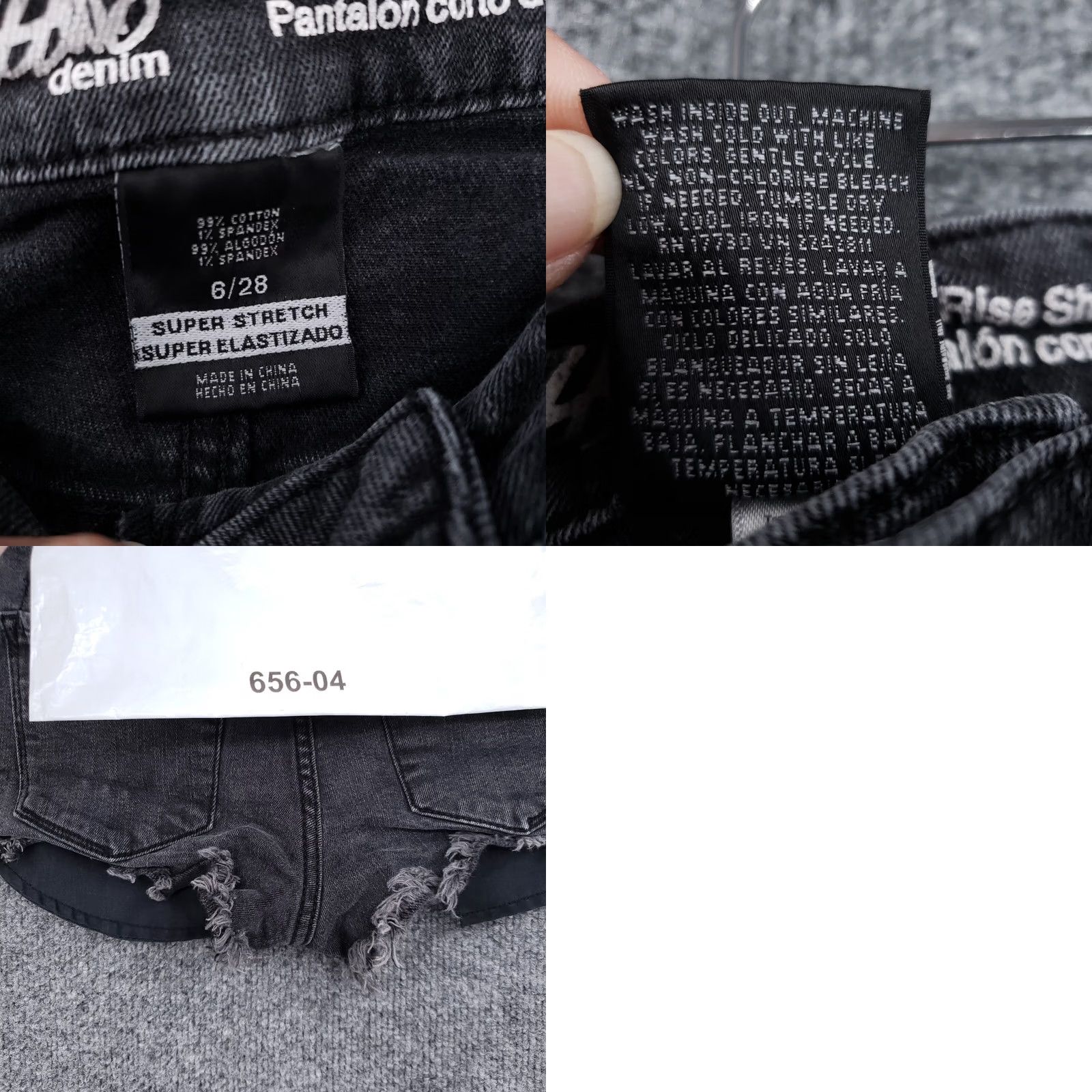 Mossimo Mossimo Shorts Womens Black Hot Pants High Rise Super Stretch Denim Size 6 Size 28" / US 6 / IT 42 - 8 Thumbnail