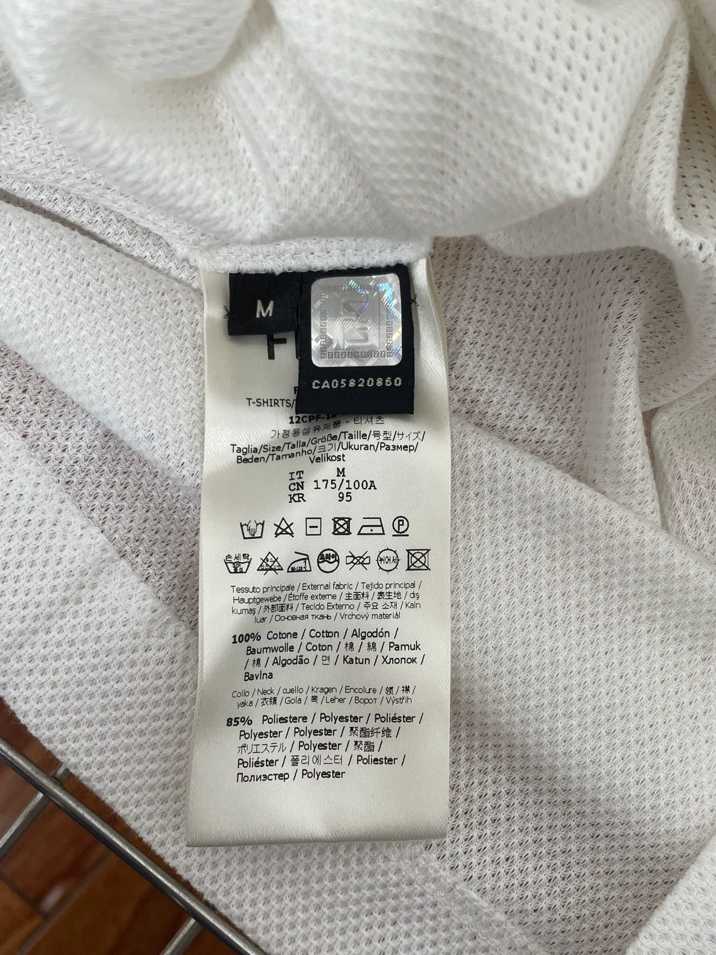 Fendi FENDI Summer White M Color-Blocked Collar Zipper Polo Shirt Size US M / EU 48-50 / 2 - 5 Thumbnail