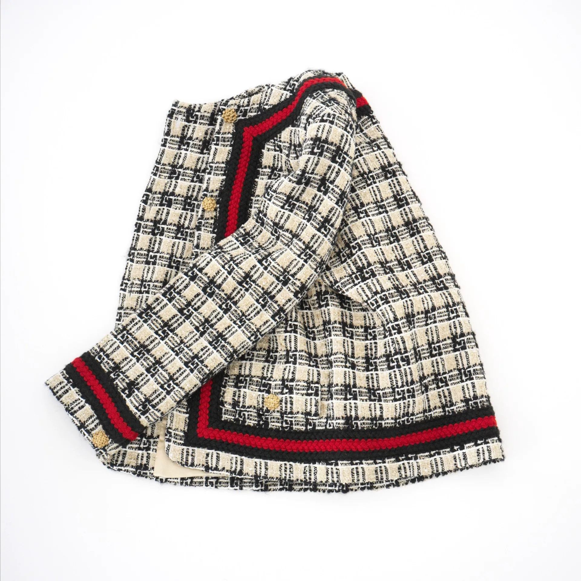 Gucci gucci multicolor tweed jacket for women Size L / US 10 / IT 46 - 1 Thumbnail
