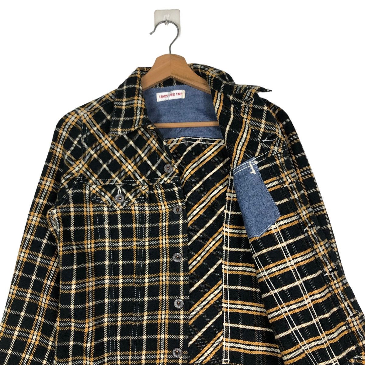 Japanese Brand 🔥Vintage Levi’s Red Tab Long Jacket Tartan Design Check Size US M / EU 48-50 / 2 - 12 Thumbnail
