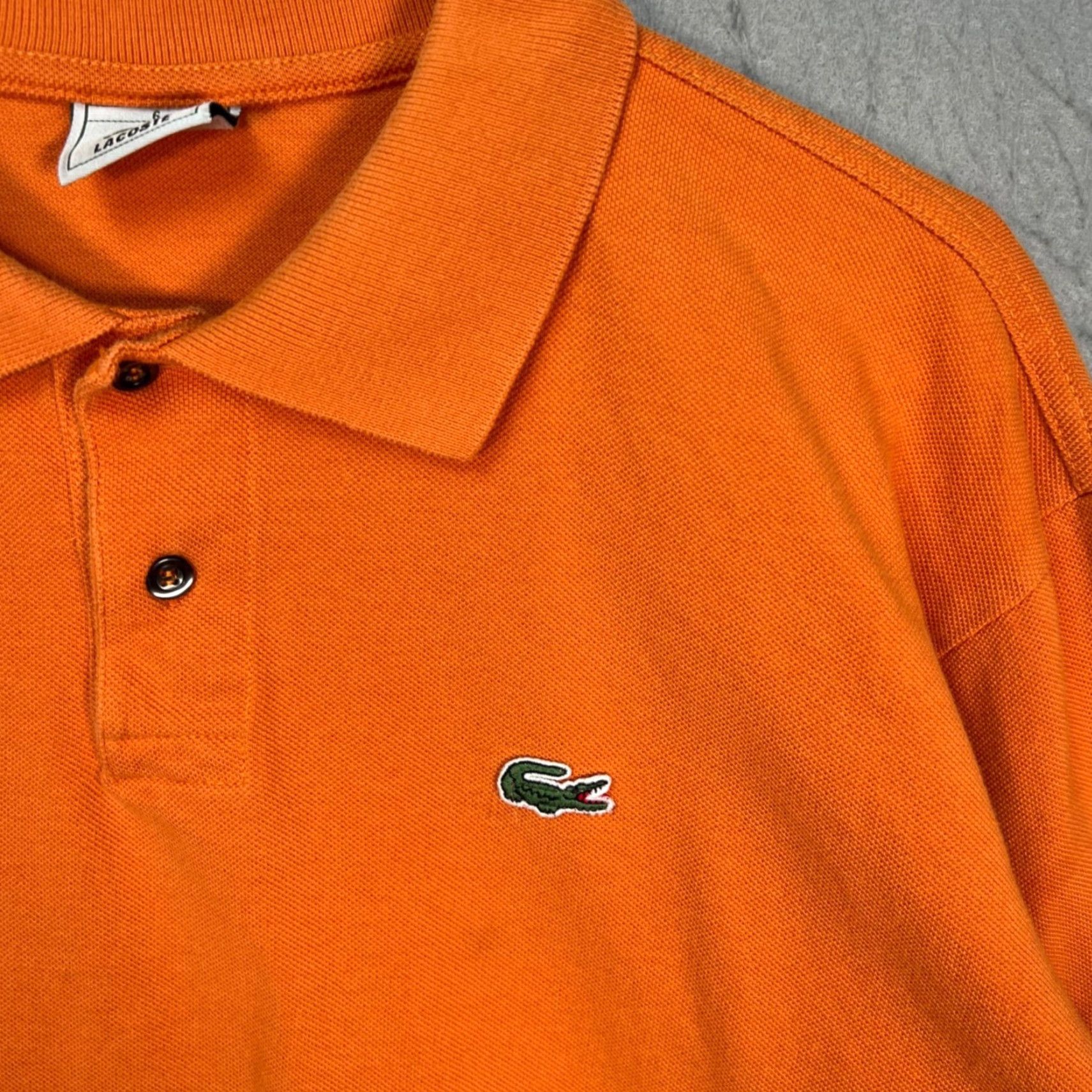 Lacoste Lacoste Mens Polo Shirt 100% Cotton Orange Long Sleeve Cropped 6 Regular Shirt Size US S / EU 44-46 / 1 - 5 Thumbnail
