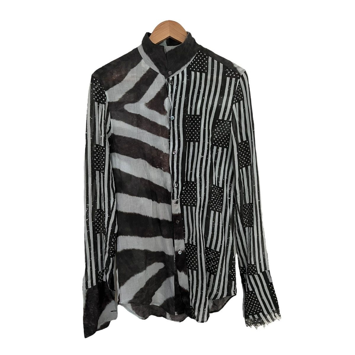 If Six Was Nine Ifsixwasnine txs zebra star sheer shirt Size US M / EU 48-50 / 2 - 1 Thumbnail