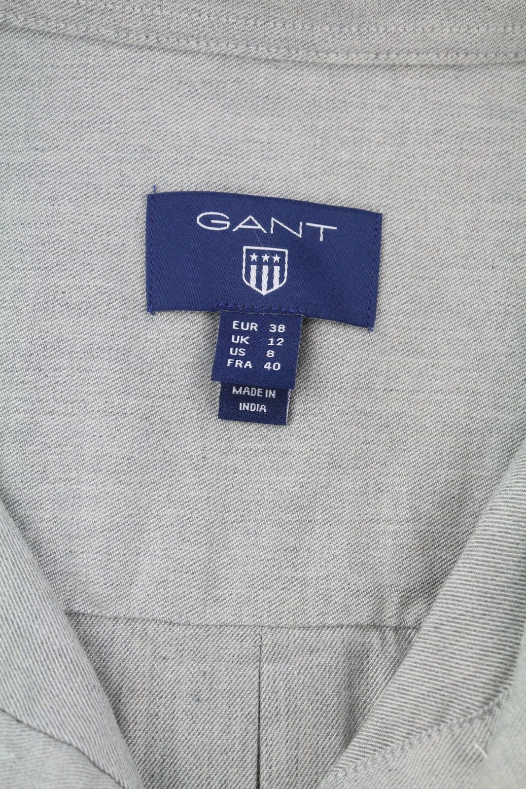 Gant TP MELANGE FLANNEL EU38 Grey Button-Up Shirt 85123 Size M / US 6-8 / IT 42-44 - 8 Thumbnail