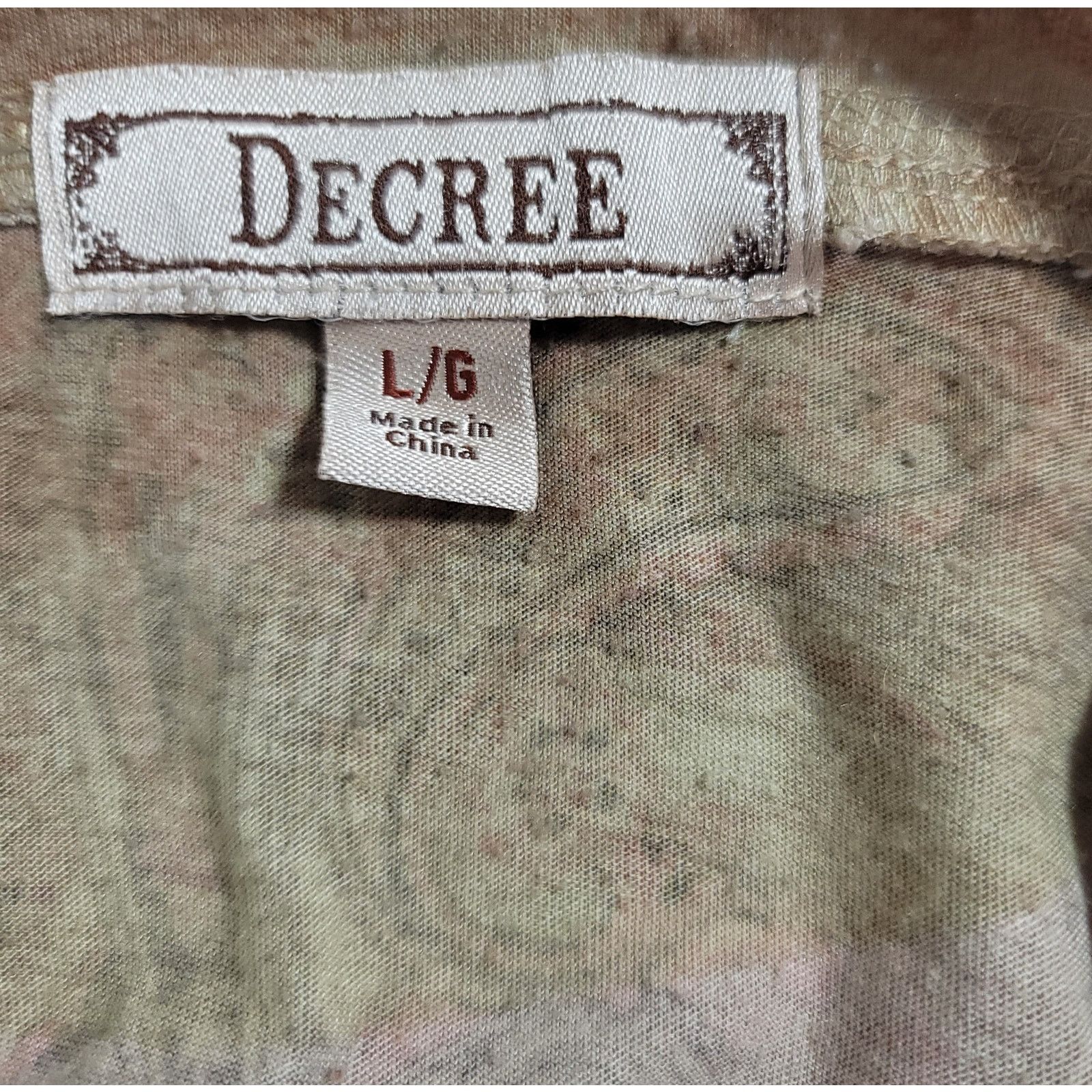 Decree Decree Tan Orange Paisley Print Top Large Long Sleeves Size L / US 10 / IT 46 - 4 Thumbnail
