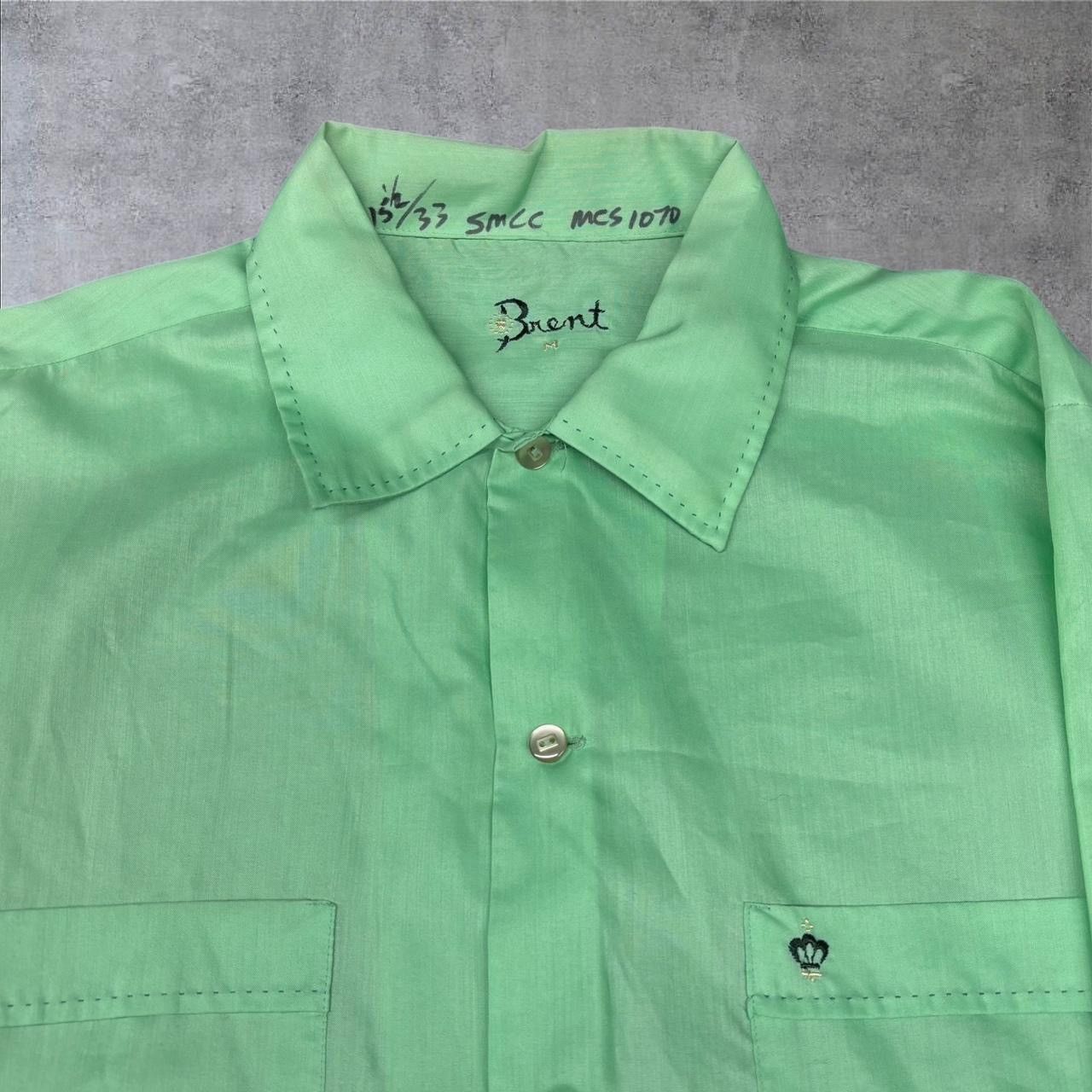Vintage 1970s Vintage Green Button Up Shirt Size US L / EU 52-54 / 3 - 2 Thumbnail