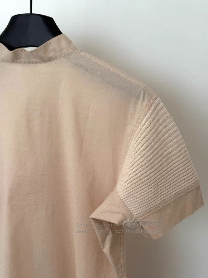 Issey Miyake Issey Miyake Knitted Patchwork Short Sleeve Shirt Size US M / EU 48-50 / 2 - 7 Thumbnail