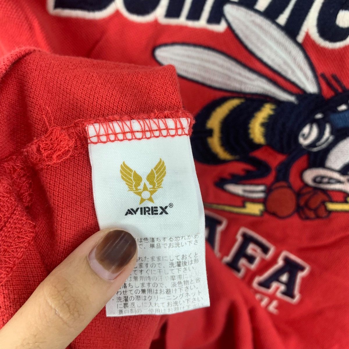 Avirex AVIREX USAF Air Patrol Unit Bumblebees USA Polo Tee Shirt Size L / US 10 / IT 46 - 12 Thumbnail