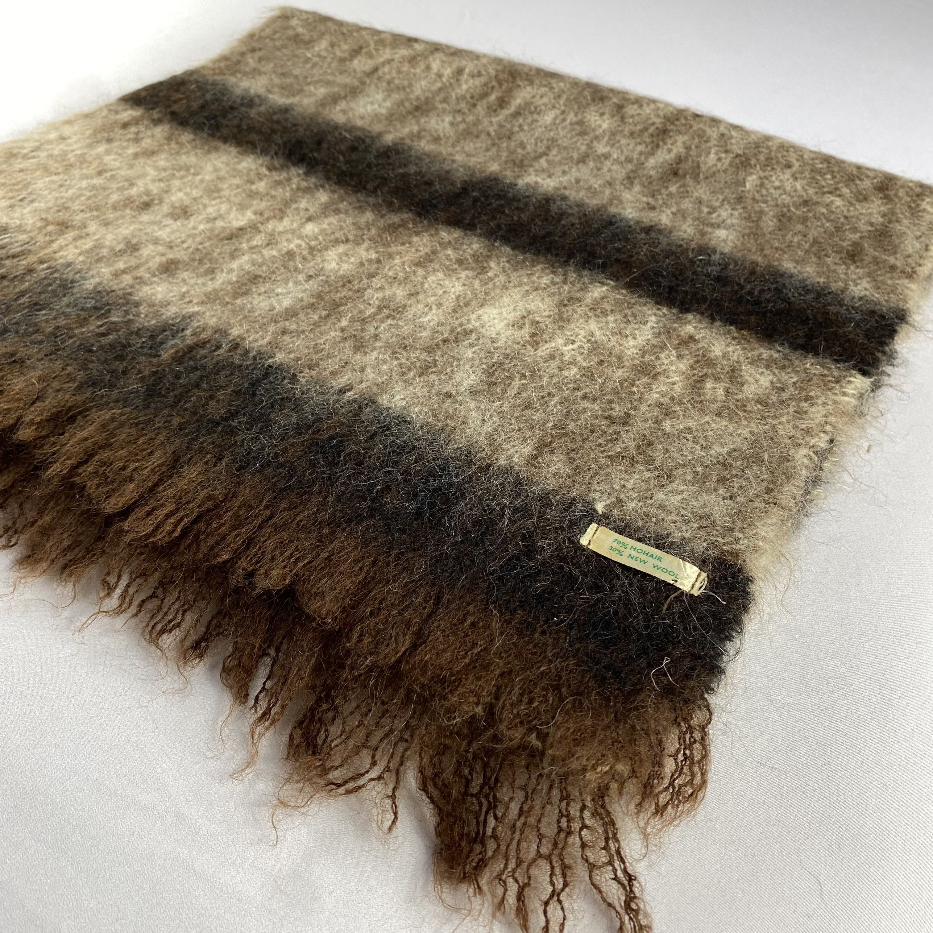 Other Vintage Mohair Stripe Scarf Neck Wrap Muffler Size ONE SIZE - 2 Thumbnail