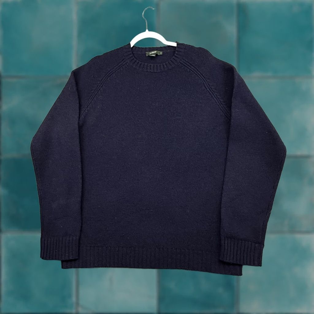 J.Crew J. Crew Sweater Mens L Navy Blue Lambswool Crewneck Knit Pullover Classic Preppy Warm Size US L / EU 52-54 / 3 - 1 Thumbnail