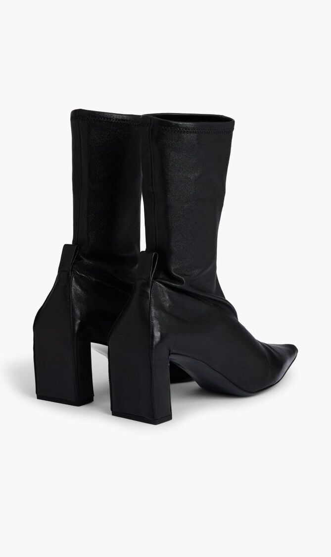 Jil Sander o1y1025 Leather Ankle Boots in Black Size US 5 / IT 35 - 3 Thumbnail