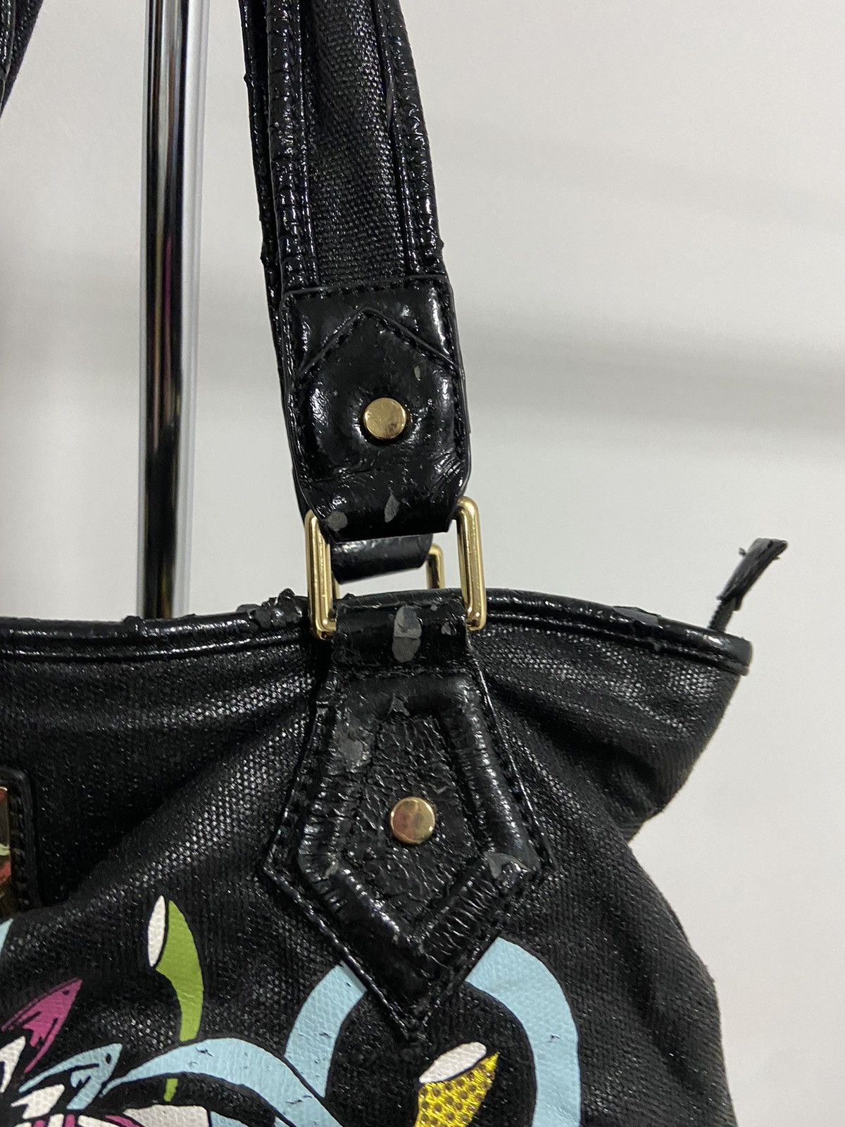 Ed Hardy × Vintage Ed Hardy Vintage tote Bag Big Print Logo rhinestones Size ONE SIZE - 13 Thumbnail