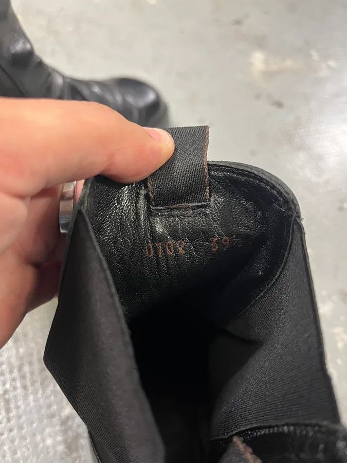 Prada × Vintage 2000s Prada Black Pure Leather Ankle Boots Size US 9.5 / IT 39.5 - 9 Thumbnail