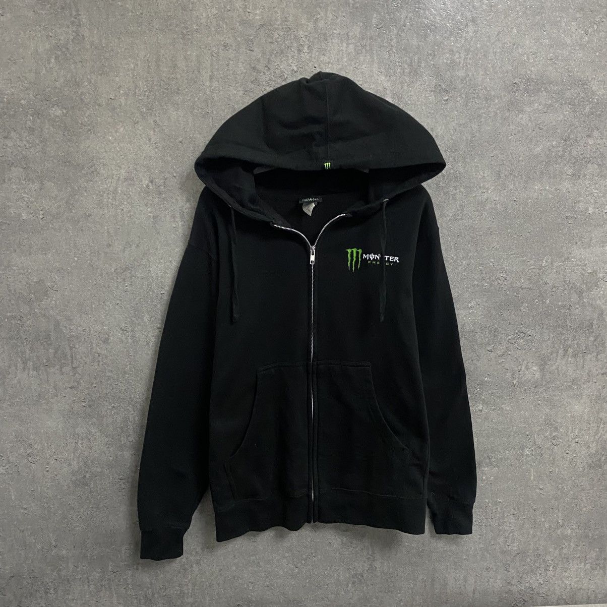 Vintage Vintage Y2K Monster Energy Zip Hoodie Racing Big Logo Size US M / EU 48-50 / 2 - 2 Thumbnail