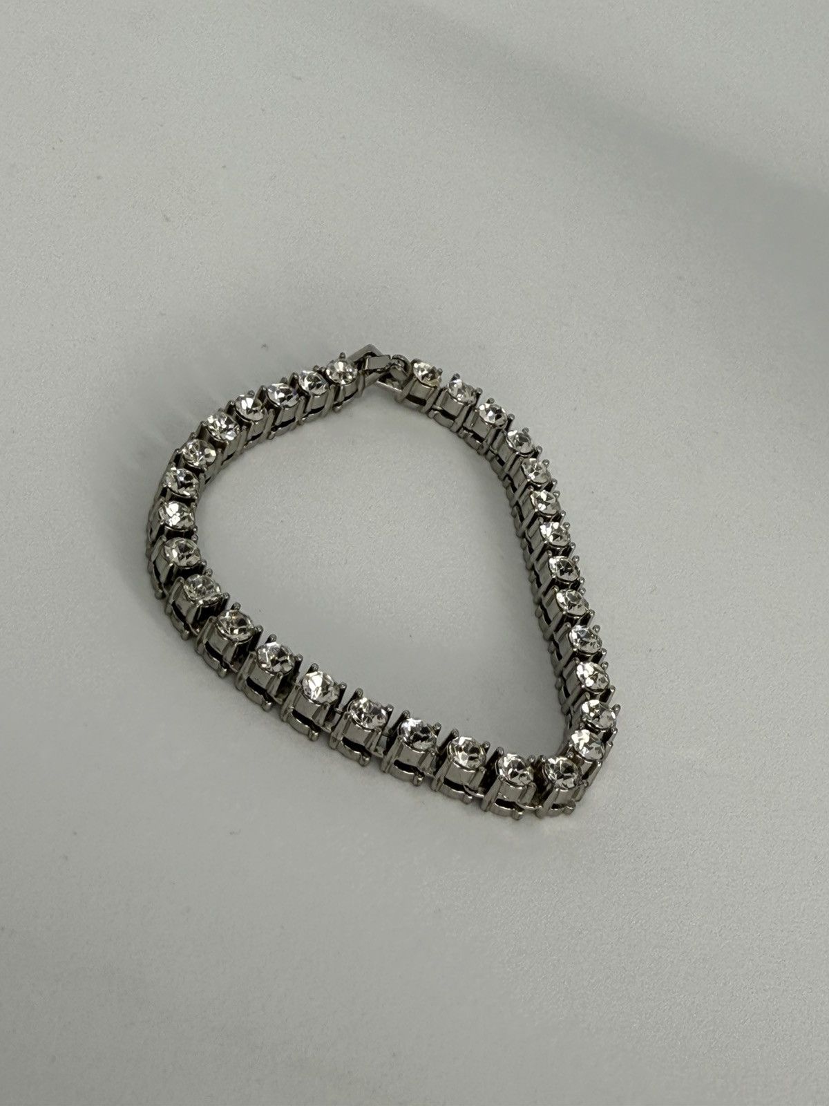 Other Silver bracelet with crystal stones Size ONE SIZE - 1 Thumbnail