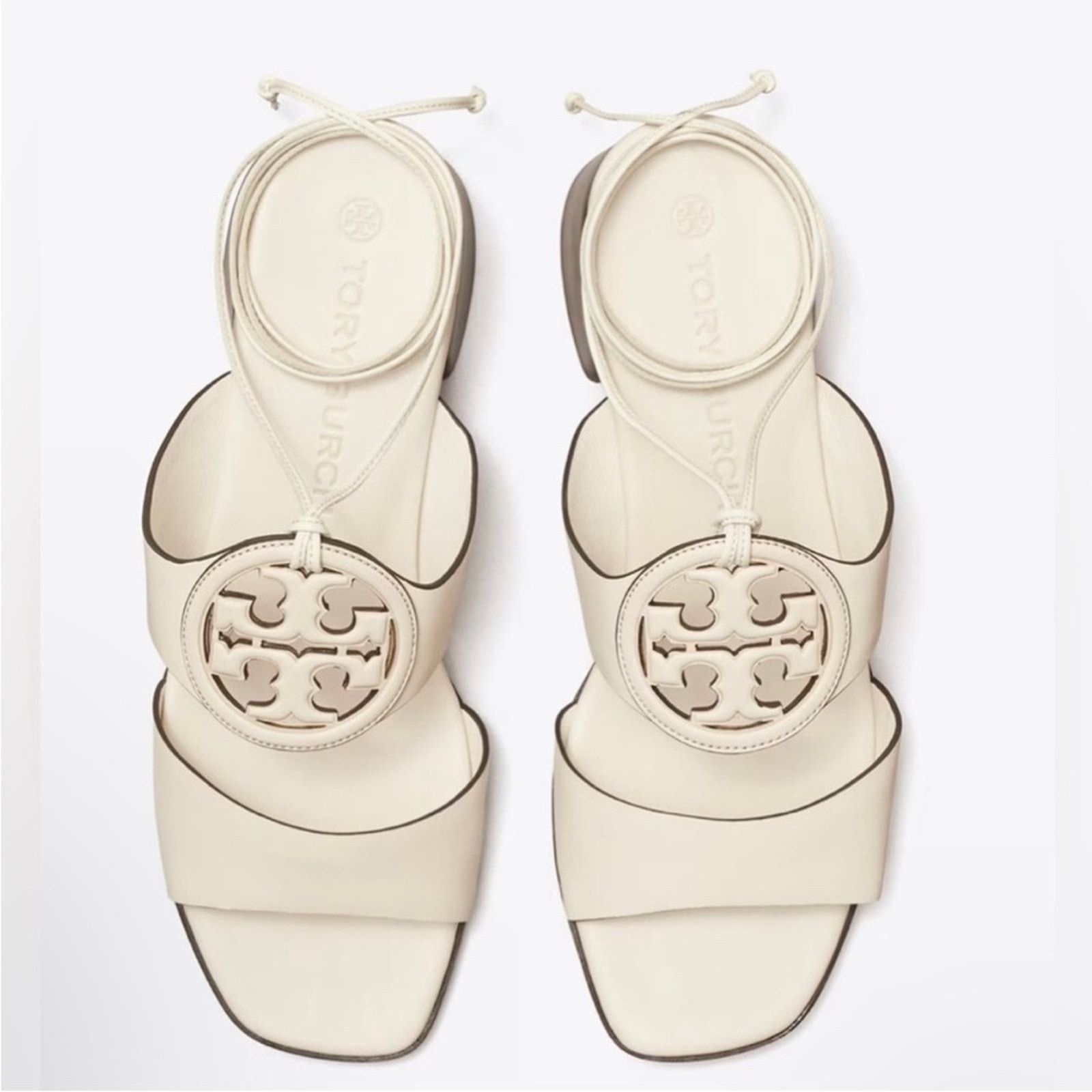 Tory Burch TORY BURCH White Lace Up Leather Block Heel $425 Sandals 7 Size US 7 / IT 37 - 12 Thumbnail