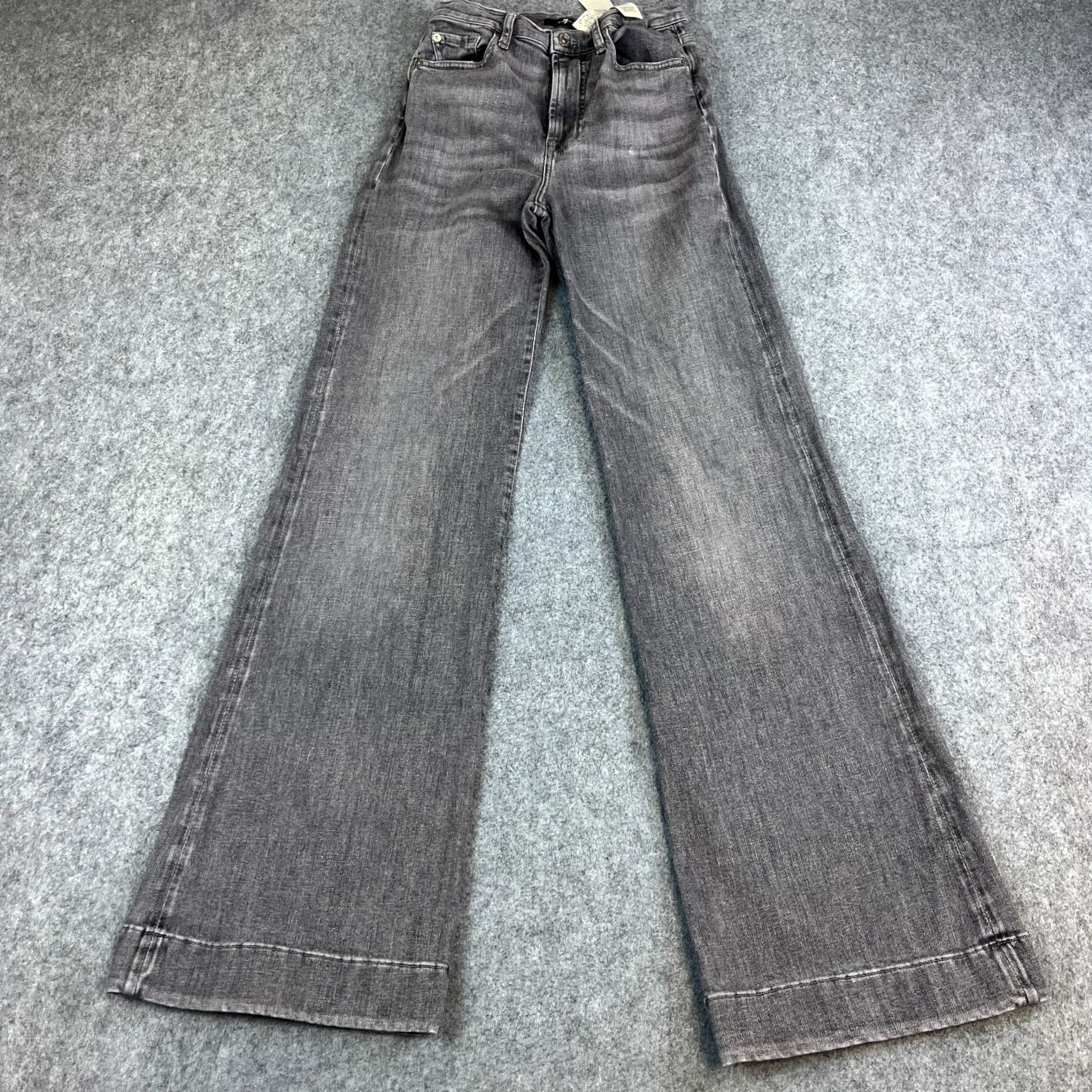 7 For All Mankind 7 For All Mankind Womens Jeans Bootcut Regular 25 34 Grey Denim Stretch High Waist 34 In Inside Leg 25 in Waist Leather Patch Logo Clean Vintage No Size 28" / US 6 / IT 42 - 2 Thumbnail