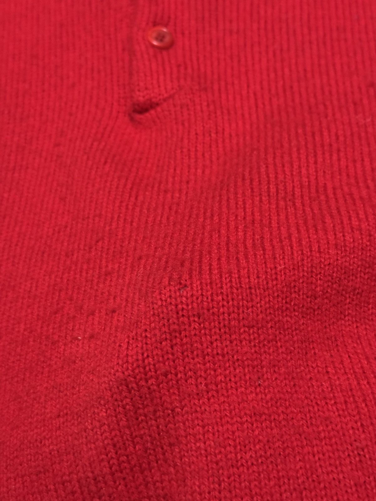 L.L. Bean LL Bean True Vintage Red Wool Pullover Polo 22x25 Sweater Size US L / EU 52-54 / 3 - 7 Thumbnail