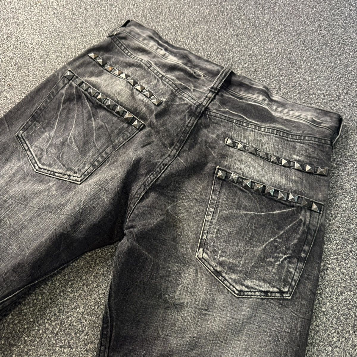 Hysteric Glamour Japanese Okayama Studded Distressed Denim LGB Hysteric Style Size US 34 / EU 50 - 9 Thumbnail
