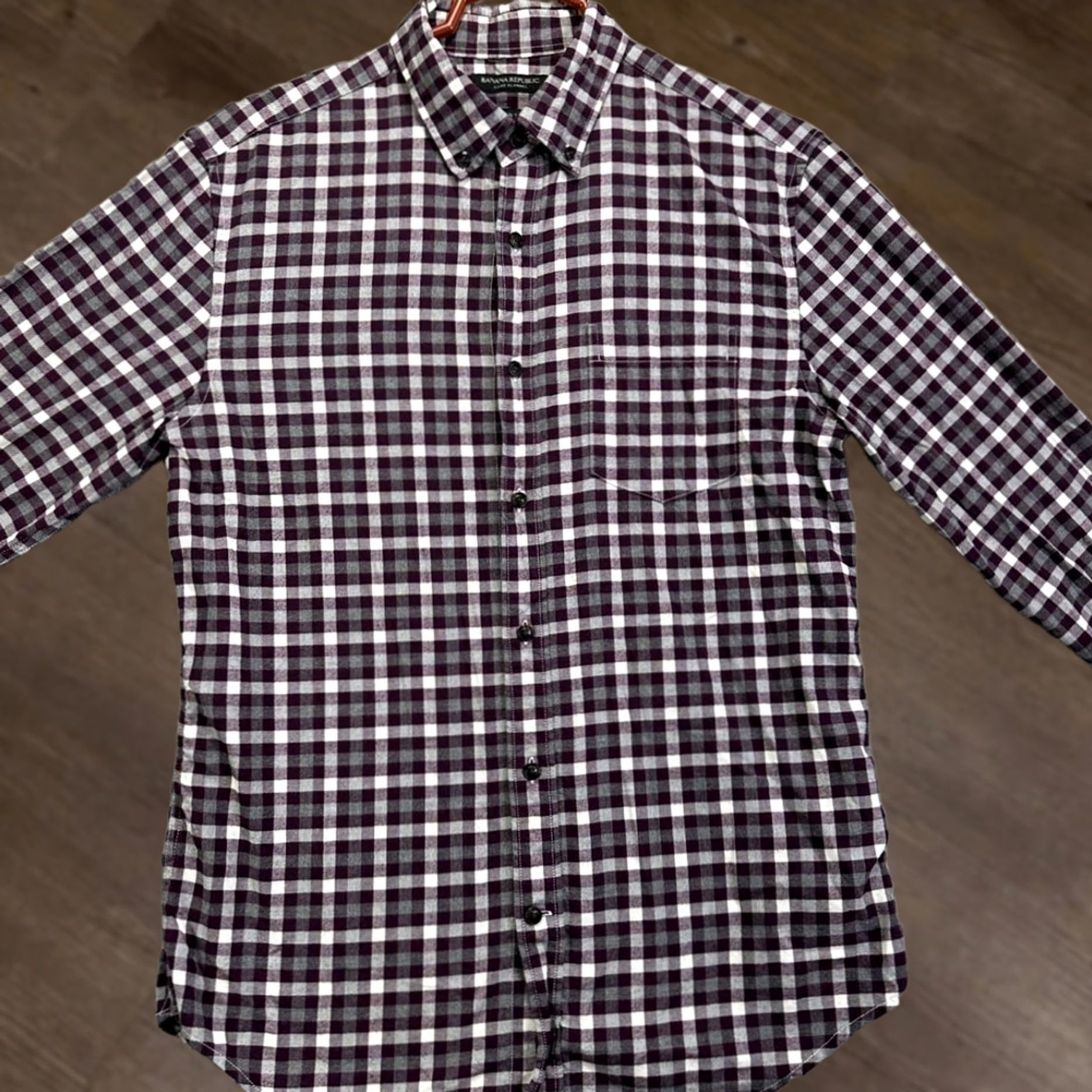 Banana Republic Banana Republic Shirt Mens Medium Multicolor Luxe Flannel Grant Button-Down Collared Long Sleeve casual Business Size US M / EU 48-50 / 2 - 1 Thumbnail