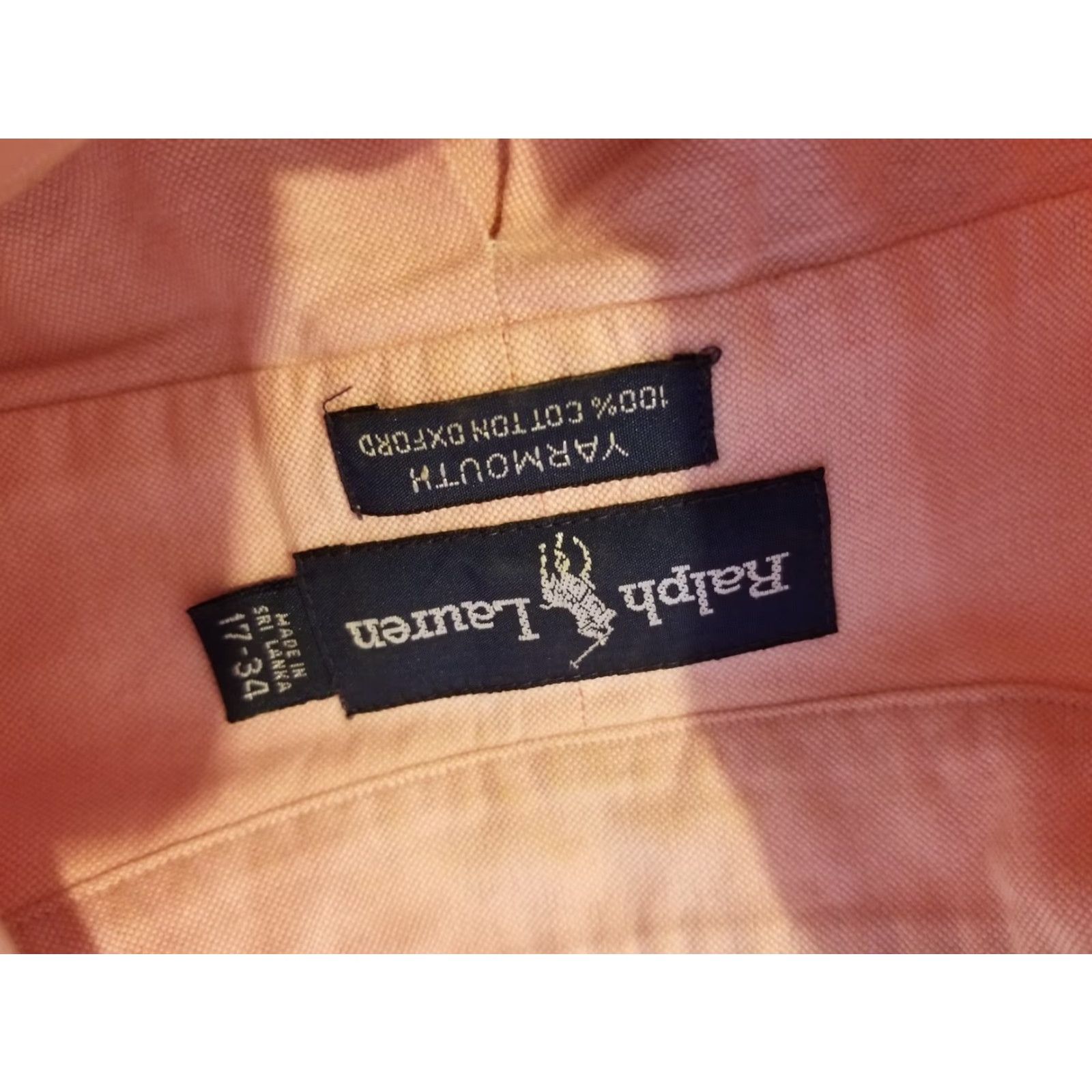 Polo Ralph Lauren Polo Ralph Lauren Dress Shirt Mens Button-Up 17 34 Pink Cotton Long Sleeve Shirt Mens Size 46R - 5 Thumbnail
