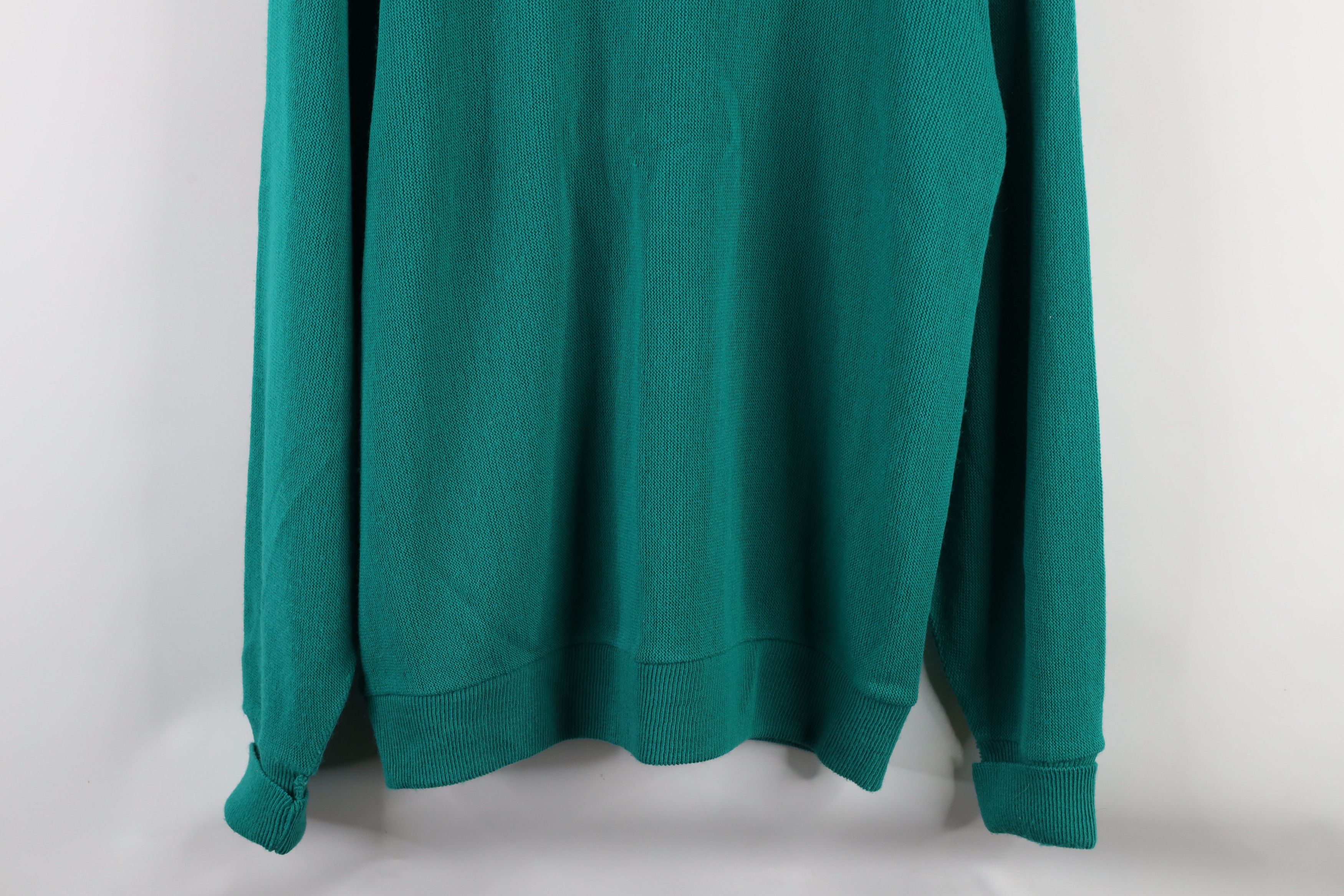Izod × Vintage Vintage 90s Izod Out Knit Button Cardigan Sweater Teal USA Size US XL / EU 56 / 4 - 9 Thumbnail