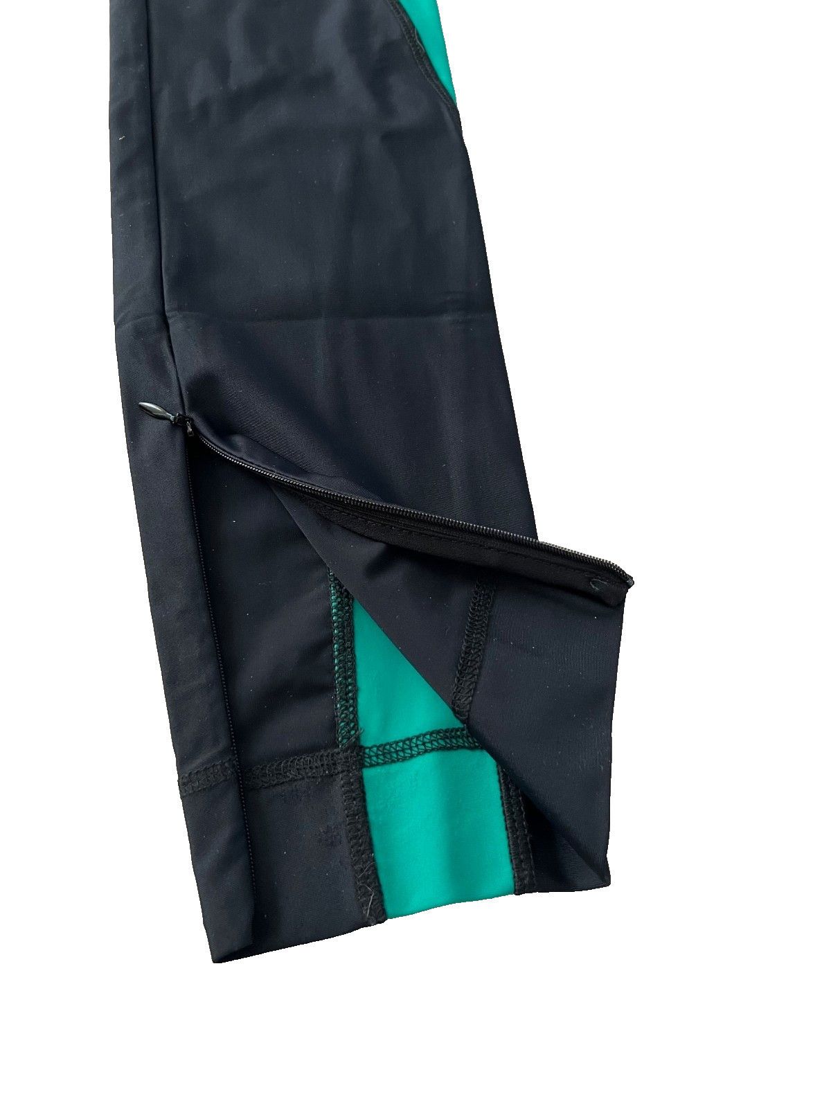 Ganni GANNI Athletic Stretch Zip Leggings Black Green ( 34 / S ) Size 27" / US 4 / IT 40 - 5 Thumbnail