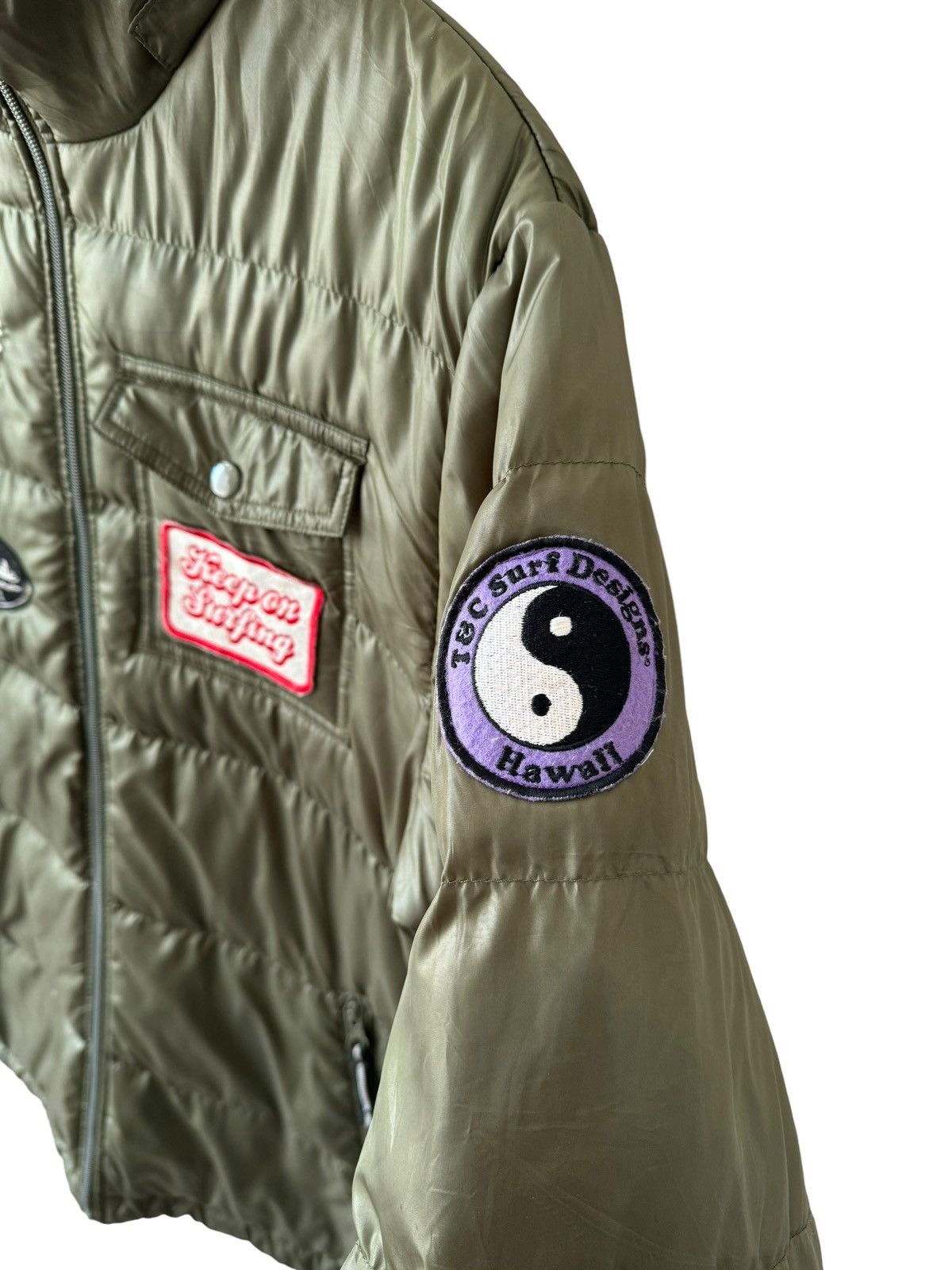 Japanese Brand Vintage T&C Surf Patches Puffer Jacket Hooded Size US L / EU 52-54 / 3 - 8 Thumbnail