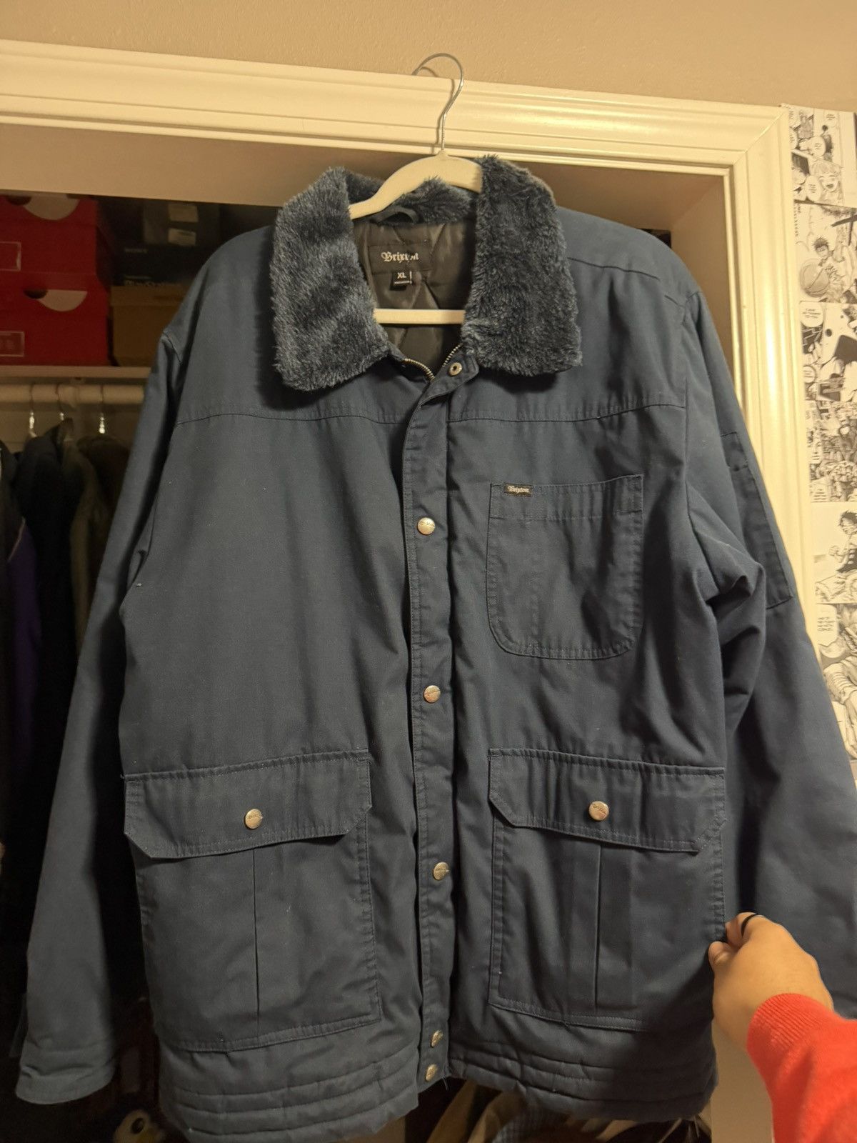 Brixton Vintage Navy Blue Brixton Chore Jacket Size US XL / EU 56 / 4 - 1 Thumbnail