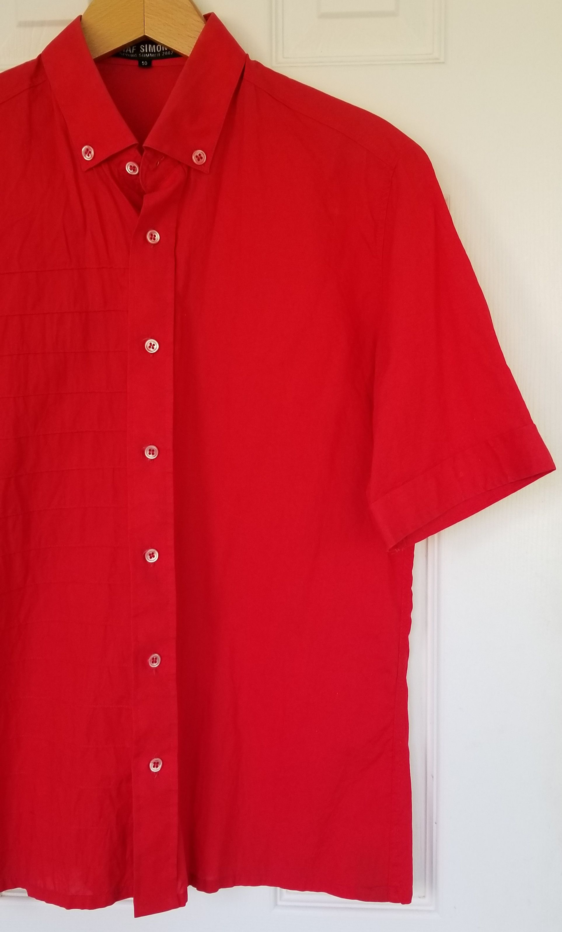 Raf Simons Raf Simons Archival Vivid Red Vibrant Cardinal Shirt Size US S / EU 44-46 / 1 - 6 Thumbnail