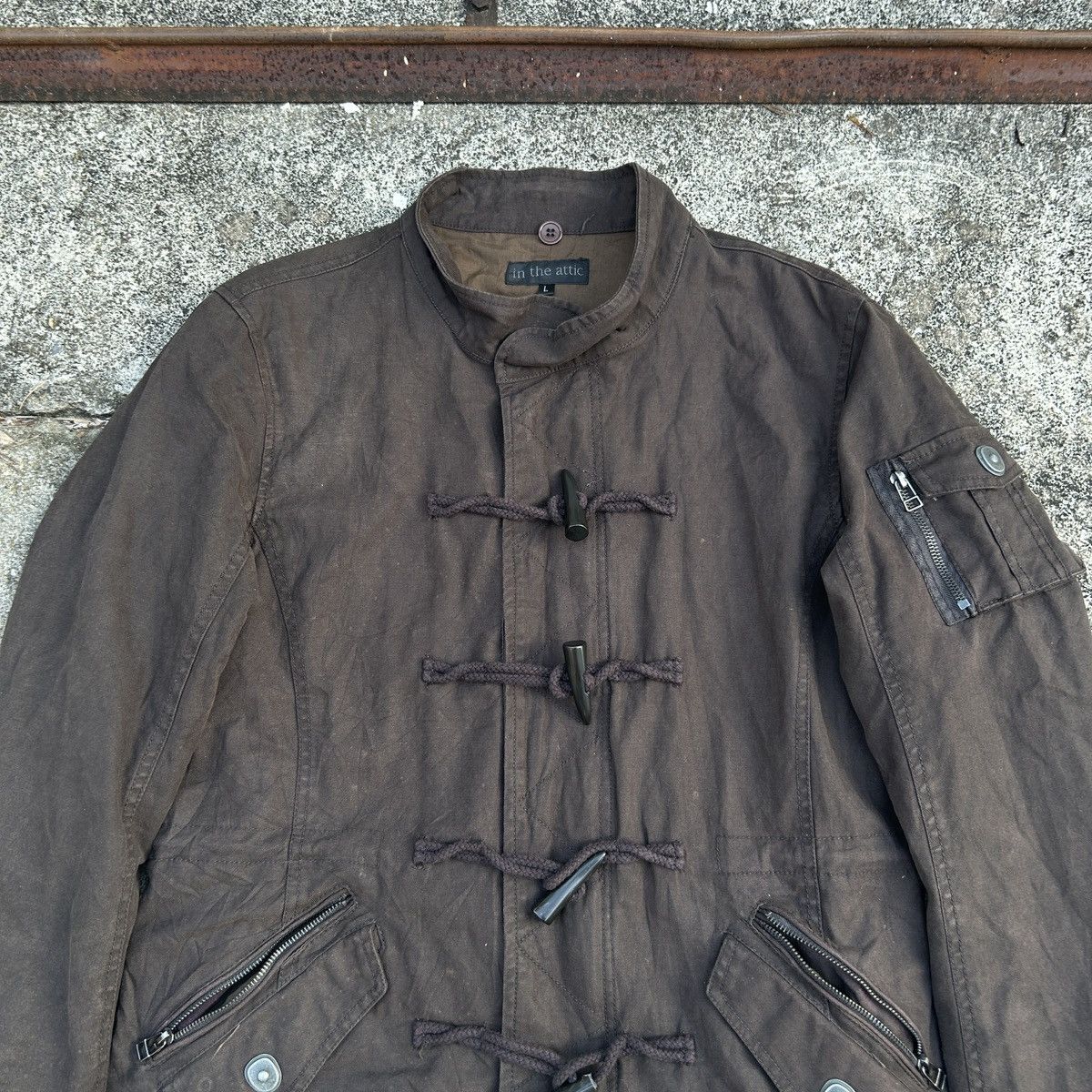 In The Attic × Japanese Brand × Vintage Vintage In The Attic Brown Jacket Size US XXS / EU 40 - 4 Thumbnail