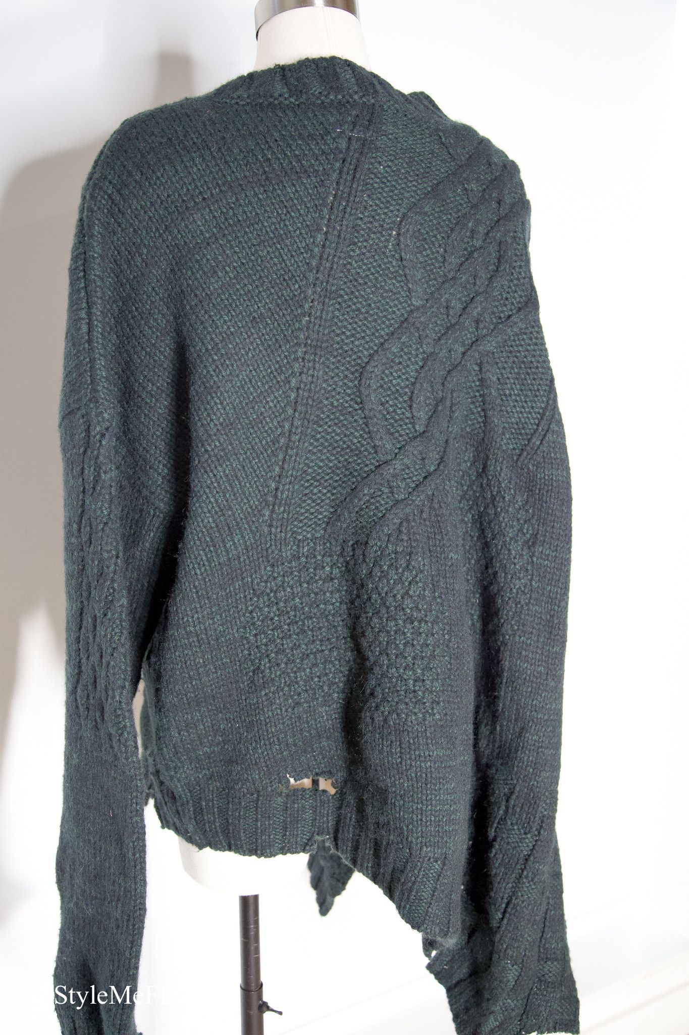 Maison Margiela MM6 Margiela Asymmetrical Knit Ouroboros Motif Green Sweater Size XL / US 12-14 / IT 48-50 - 6 Thumbnail