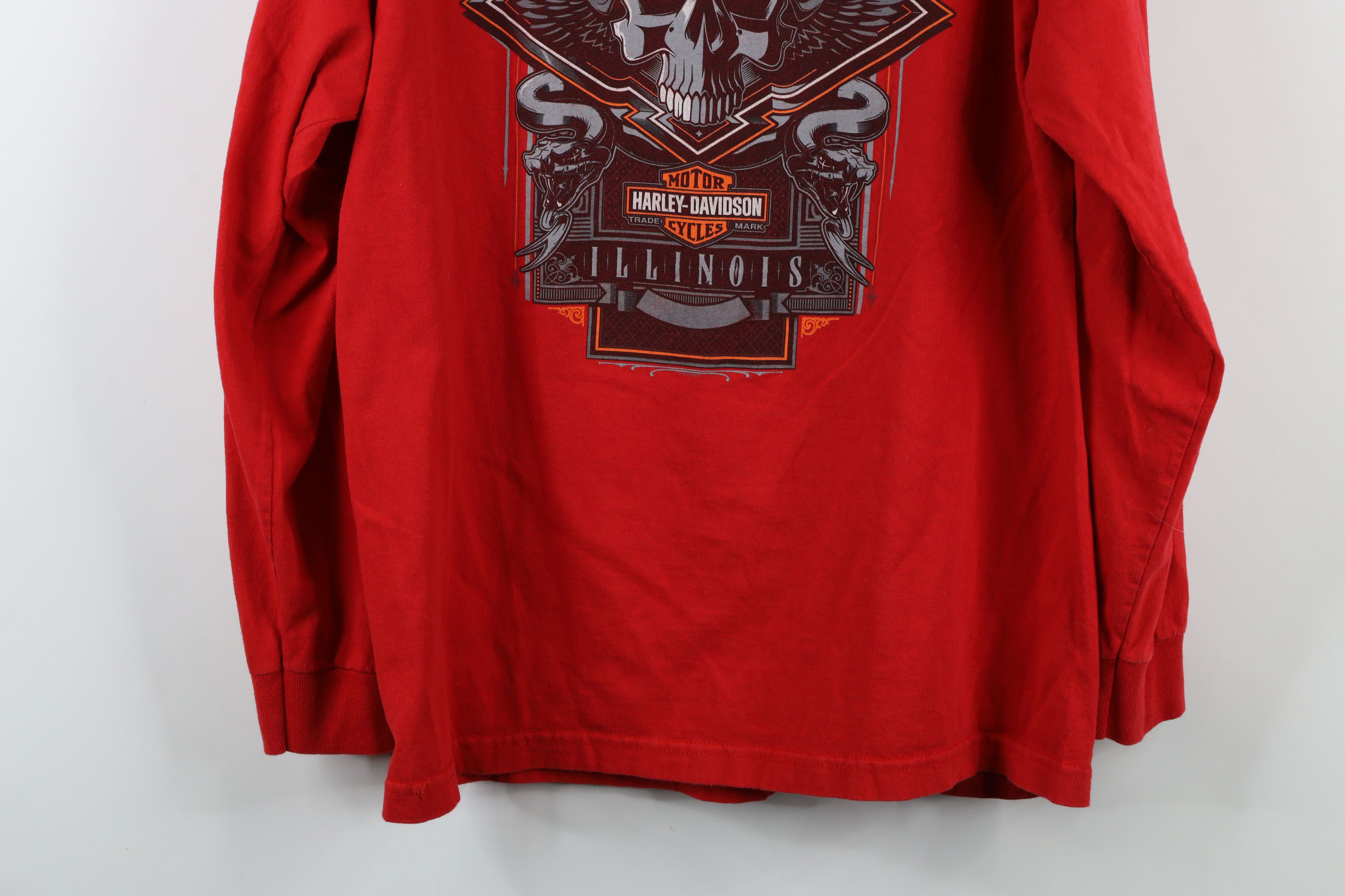 Harley Davidson × Vintage Vintage Y2K Harley Davidson Skull Snake Long Sleeve T-Shirt Size US L / EU 52-54 / 3 - 12 Thumbnail