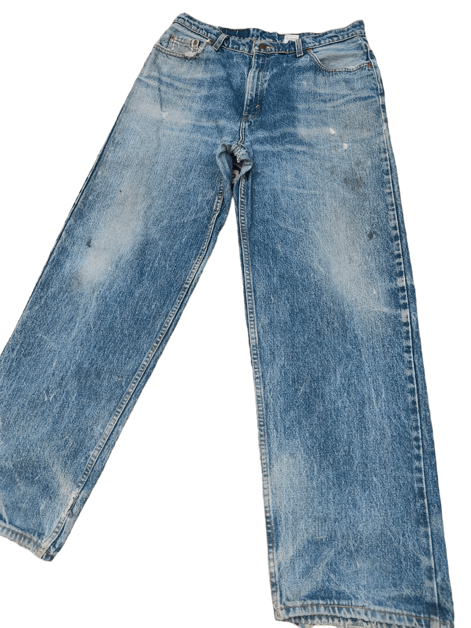 Levi's 90s Vintage Levis 566 Worn Baggy Denim Size US 34 / EU 50 - 2 Thumbnail