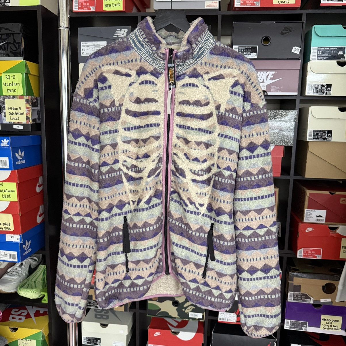 Kapital Kapital Ashland Stripe & Bone Fleece Zip Blouson Size US XL / EU 56 / 4 - 1 Thumbnail