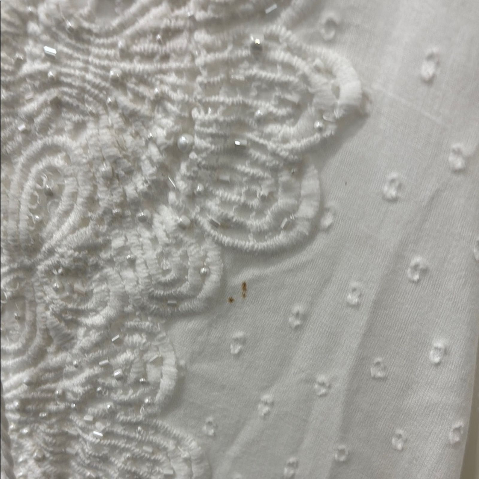 Other NWT Antica Sartoria White Boxy Embellished Tunic Top OneSize Size ONE SIZE - 5 Thumbnail