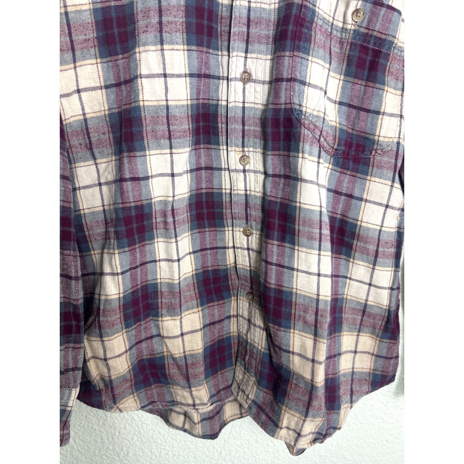 Eddie Bauer Eddie Bauer Mens Long Sleeve Flannel Shirt Purple Plaid M Size US M / EU 48-50 / 2 - 6 Thumbnail