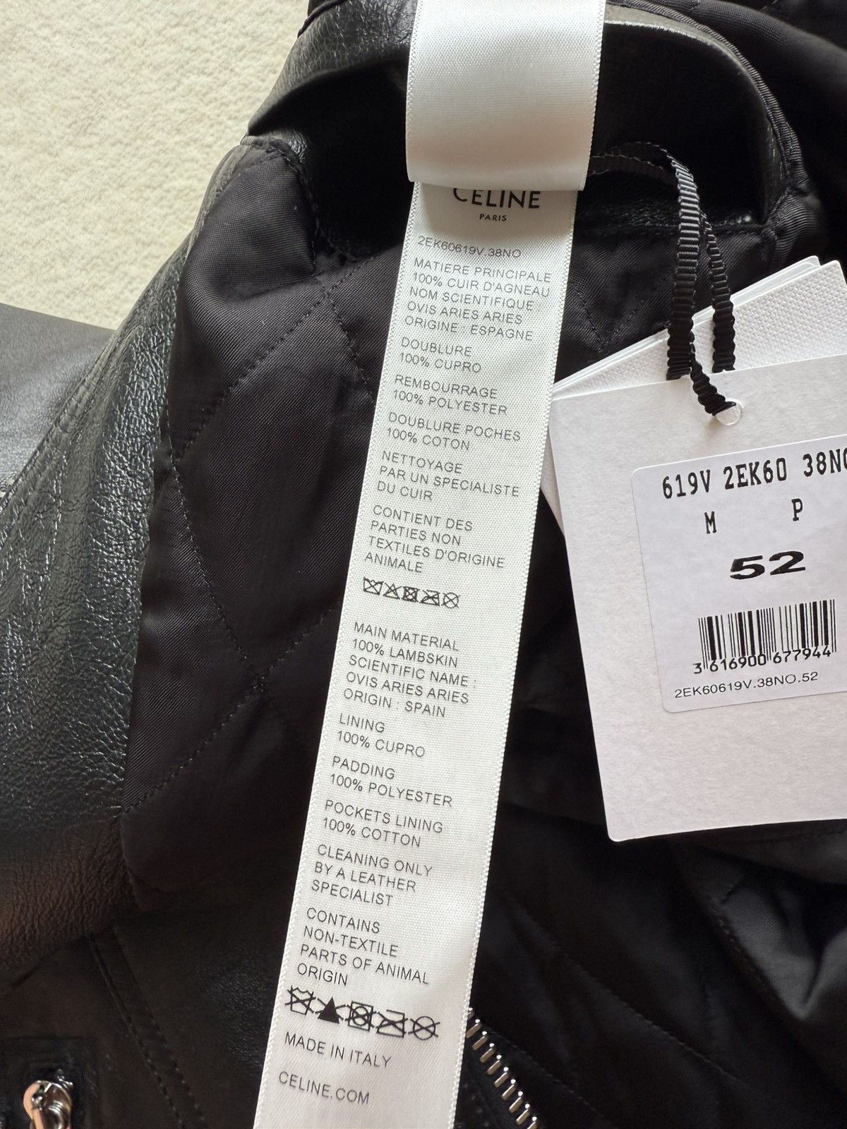 Celine $5.7k FW24 Celine Cafe Racer blouson leather jacket Hedi 52 Size US L / EU 52-54 / 3 - 24 Thumbnail