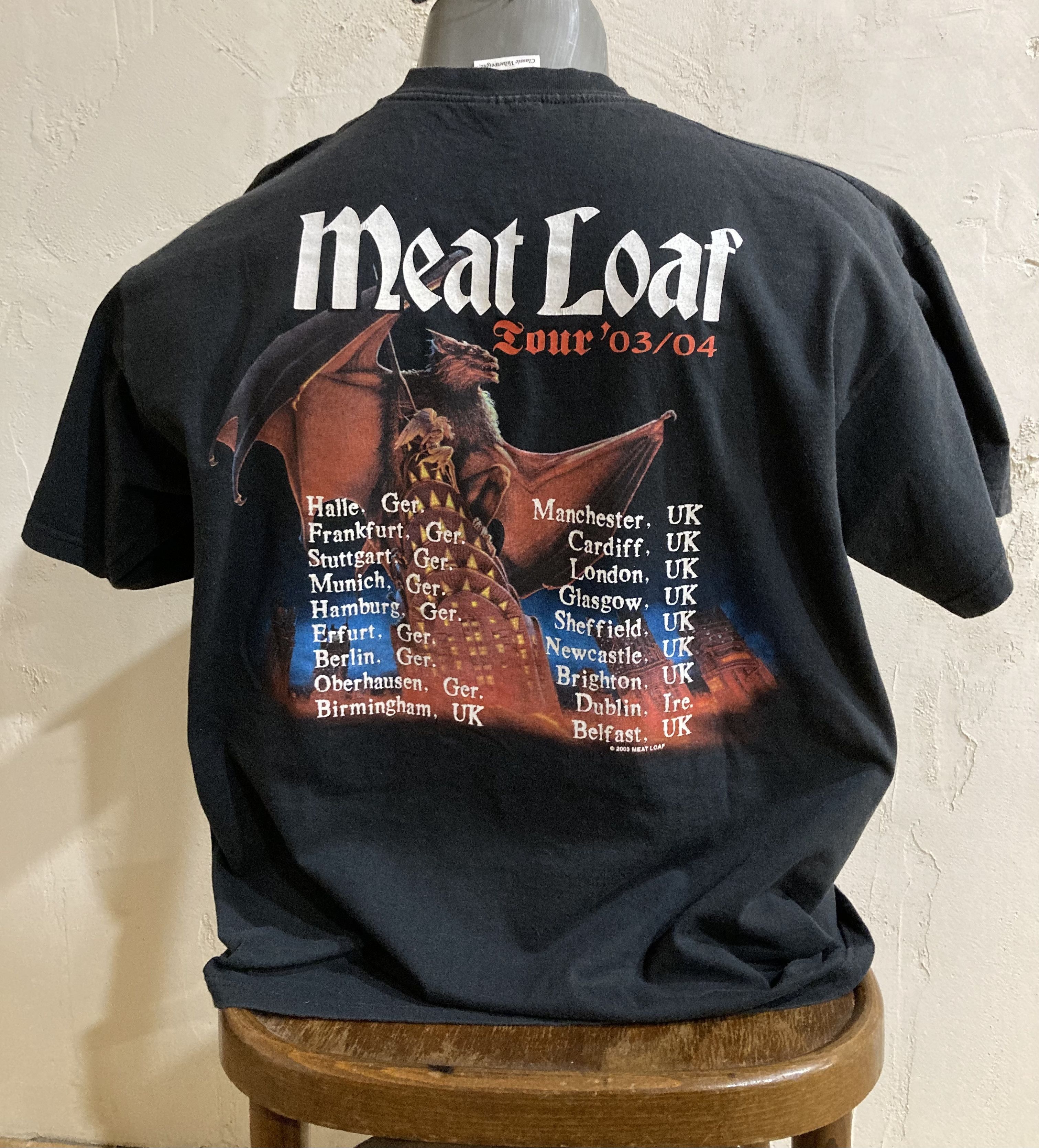 Band Tees Vintage Meat Loaf Tour 03\04 European Tee Size US L / EU 52-54 / 3 - 1 Thumbnail
